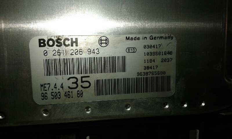 CENTRALITA MOTOR UCE PEUGEOT 307 BREAK / SW (S1) 9650346180 / 9638765680 / 0261206943 965034618096387656800261206943 - Vista 2