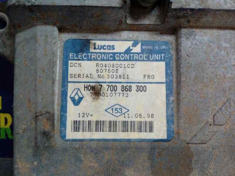 CENTRALITA MOTOR UCE RENAULT KANGOO (F/KC0) HOM7700868300 / R04080010D / 7700107773 HOM7700868300R04080010D7700107773 - Vista 2