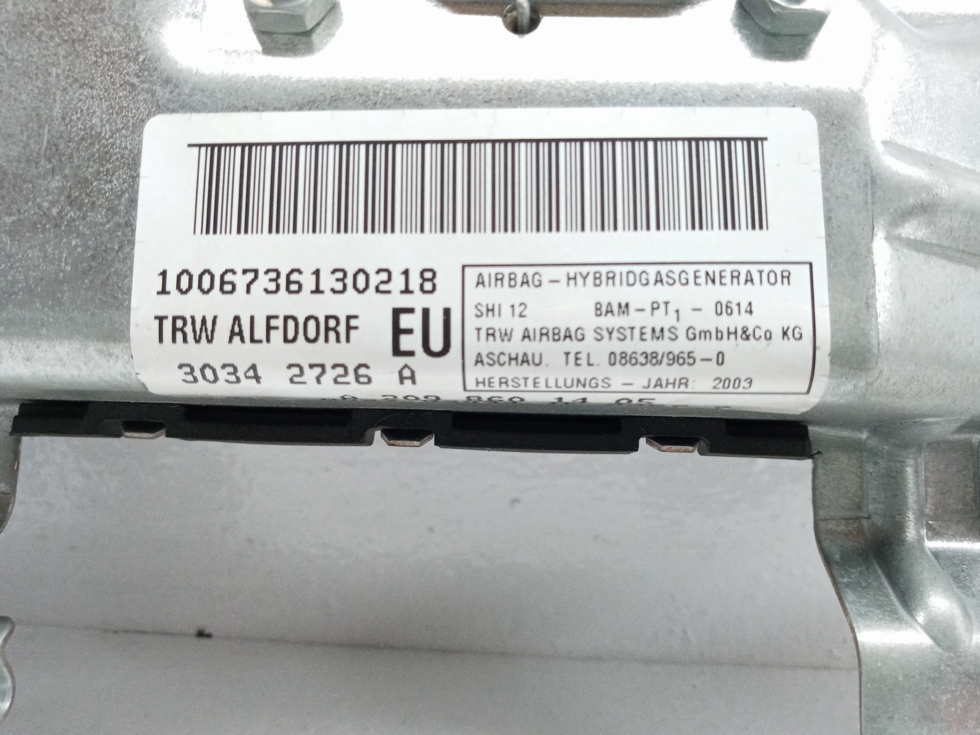 AIRBAG LATERAL DELANTERO DERECHO MERCEDES-BENZ CLASE CLK (W209) COUPE A2098601405 / 30342726A A209860140530342726A - Vista 3