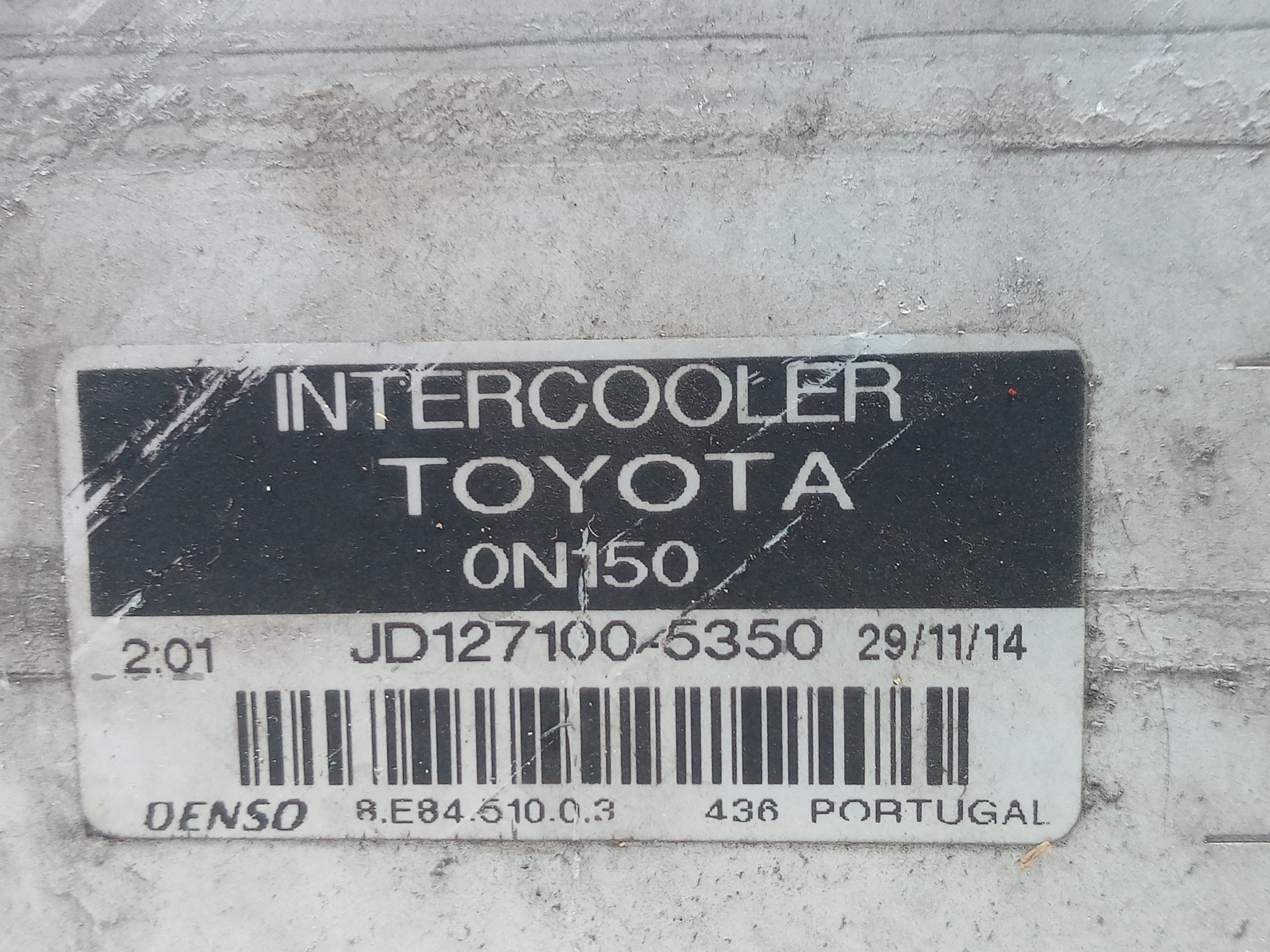 INTERCOOLER TOYOTA AURIS JD1271005350 JD1271005350 - Vista 3