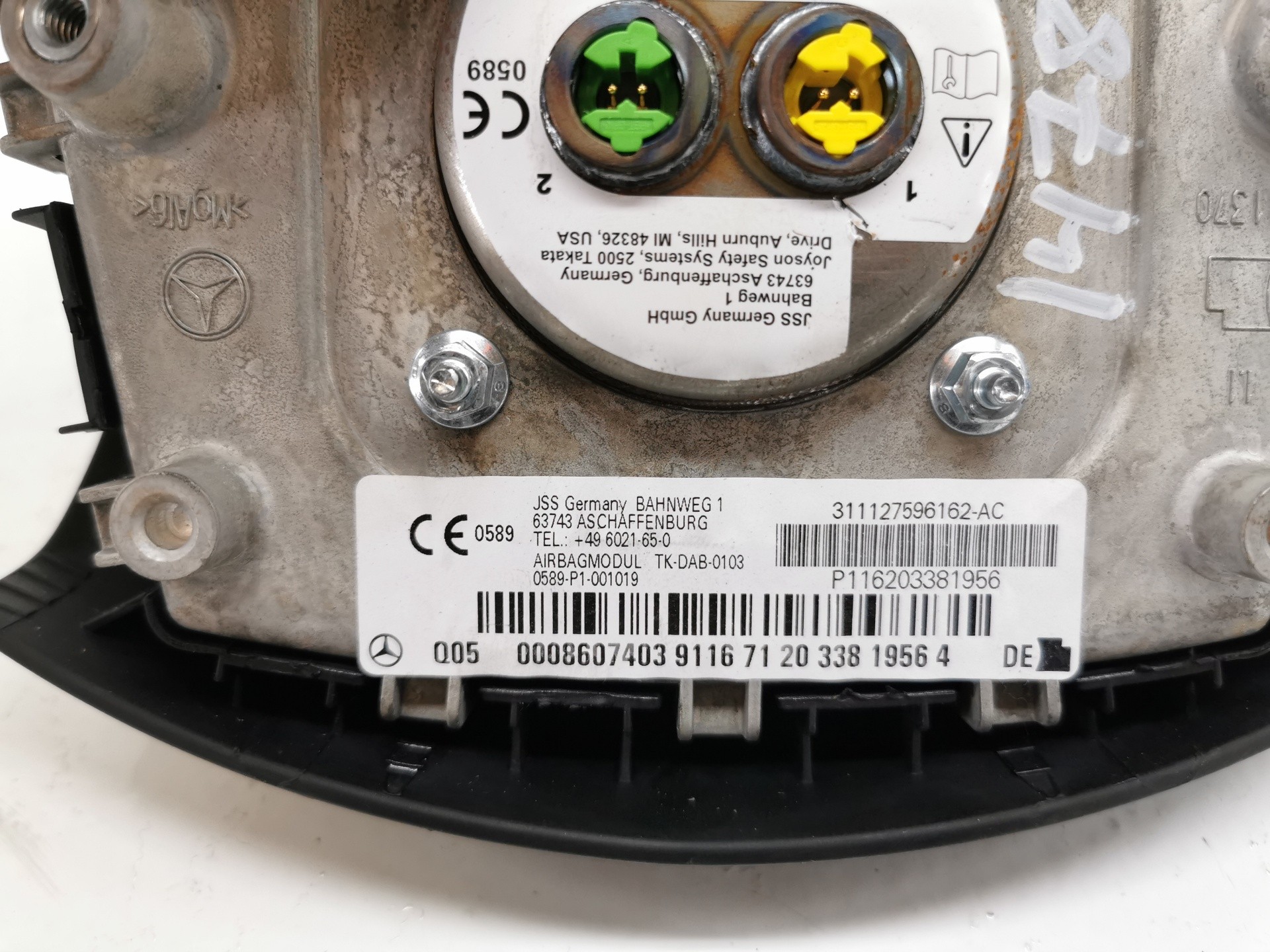 AIRBAG DELANTERO IZQUIERDO MERCEDES-BENZ CLASE A (W169) P116203381956 / 311127596162AC P116203381956311127596162AC - Vista 3