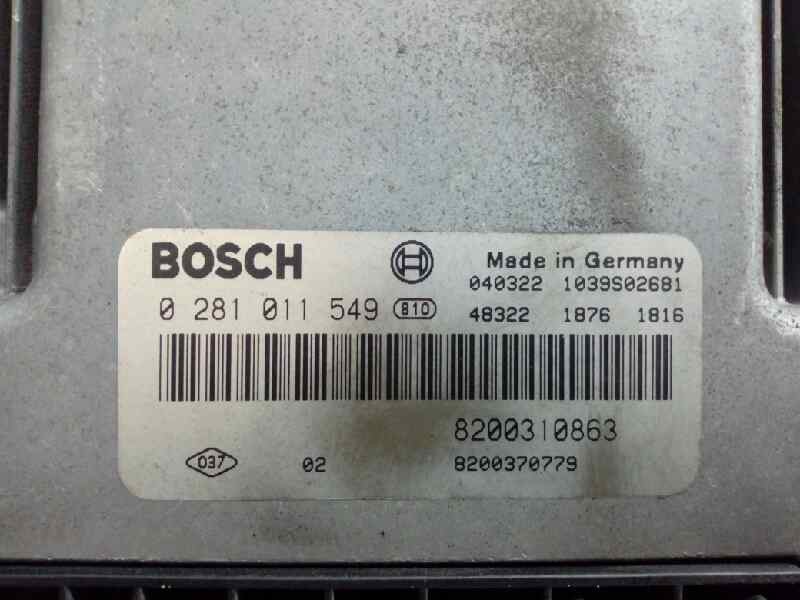 CENTRALITA MOTOR UCE RENAULT SCENIC II 8200310863 / 8200370779 / 0281011549 820031086382003707790281011549 - Vista 2