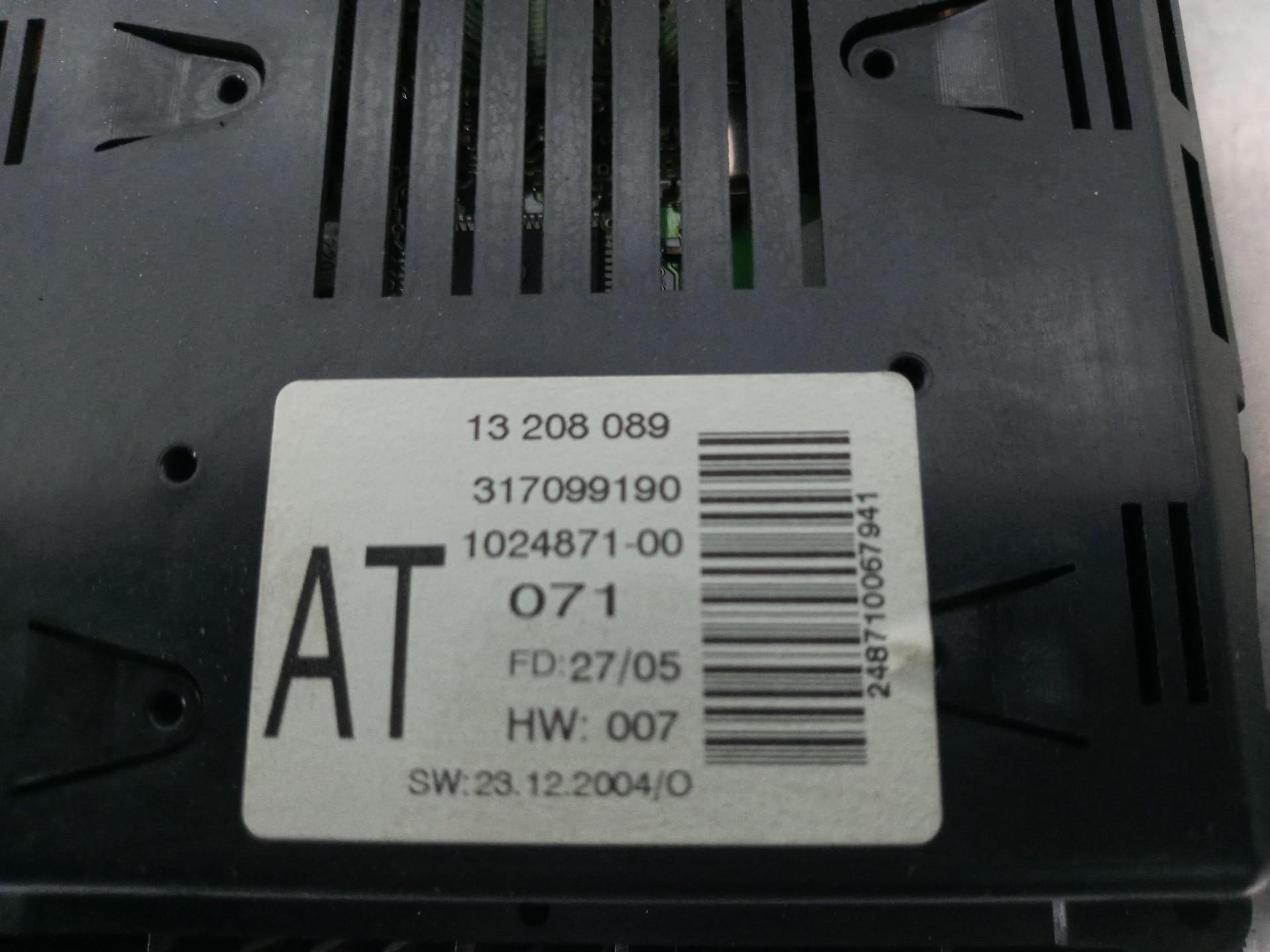 PANTALLA MULTIFUNCIÓN OPEL ASTRA H CARAVAN 13208089 13208089 - Vista 3