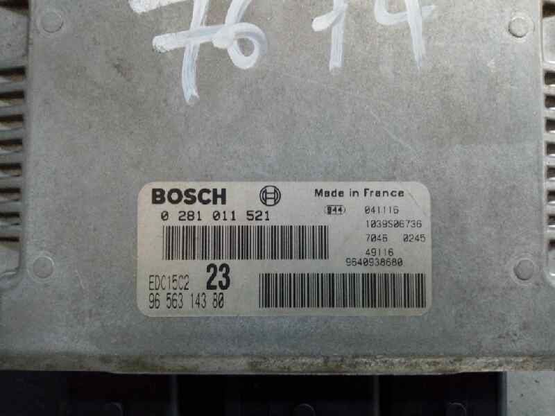 CENTRALITA MOTOR UCE CITROËN XSARA PICASSO 9656314380 / EDC15C223 / 0281011521 9656314380EDC15C2230281011521 - Vista 2