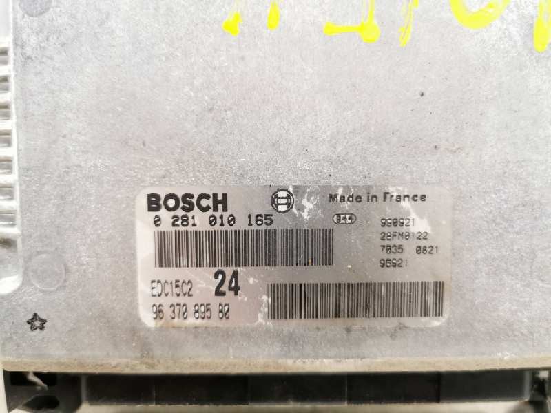 CENTRALITA MOTOR UCE PEUGEOT 406 BERLINA (S1/S2) 9637089580 / EDC15C224 / 0281010165 9637089580EDC15C2240281010165 - Vista 2