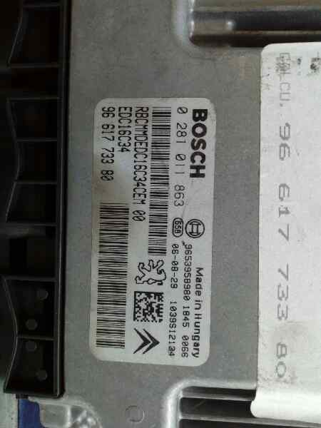 CENTRALITA MOTOR UCE CITROËN C4 COUPE 9661773380 / 0281011863 96617733800281011863 - Vista 2