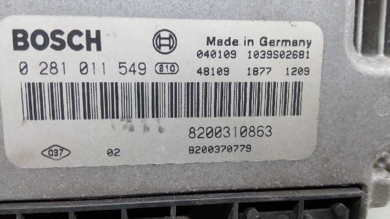 CENTRALITA MOTOR UCE RENAULT MEGANE II BERLINA 5P 8200310863 / 0281011549 82003108630281011549 - Vista 2