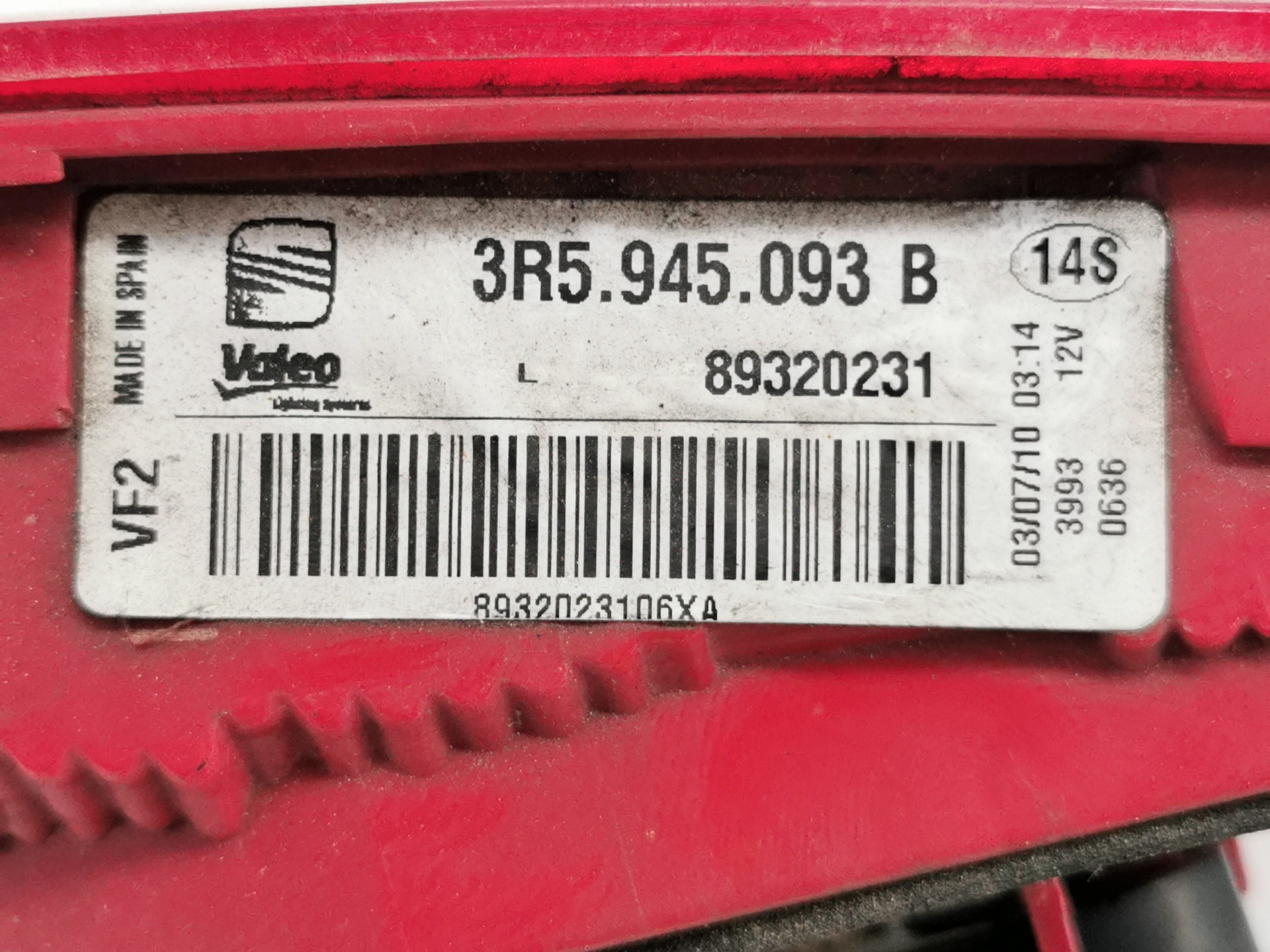 PILOTO TRASERO CENTRAL IZQUIERDO SEAT EXEO BERLINA (3R2) 3R5945093B 3R5945093B - Vista 2