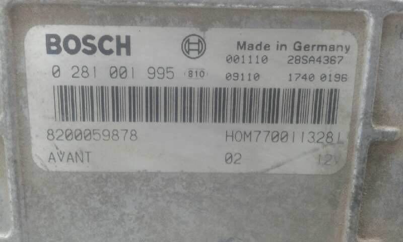 CENTRALITA MOTOR UCE RENAULT LAGUNA (B56) 8200059878 / HOM7700113281 / 0281001995 8200059878HOM77001132810281001995 - Vista 3