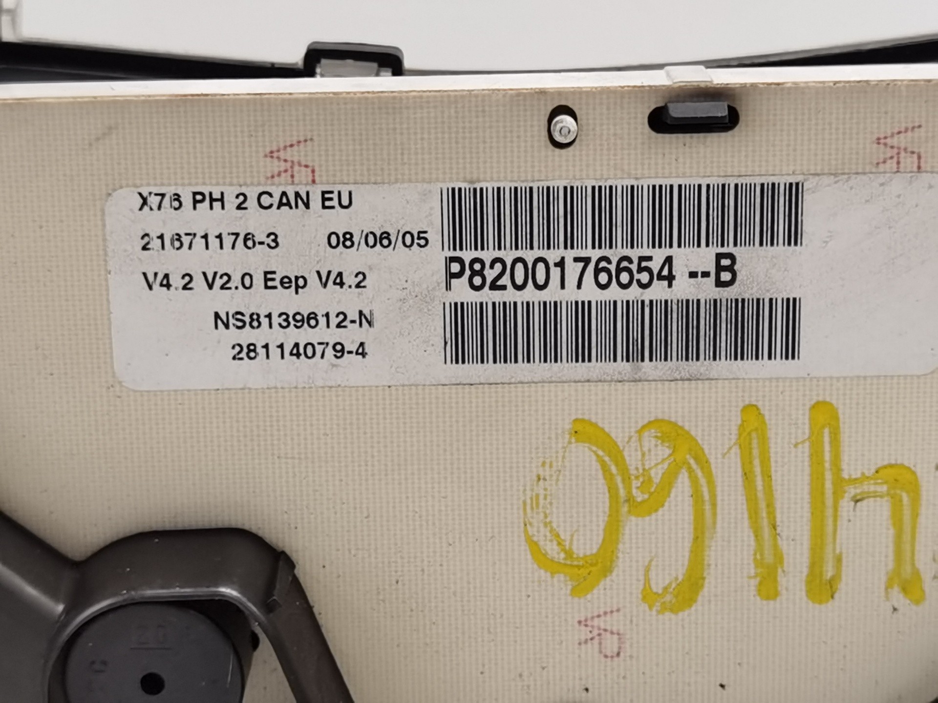 CUADRO INSTRUMENTOS RENAULT KANGOO (F/KC0) P8200176654B / 8200176654B P8200176654B8200176654B - Vista 3