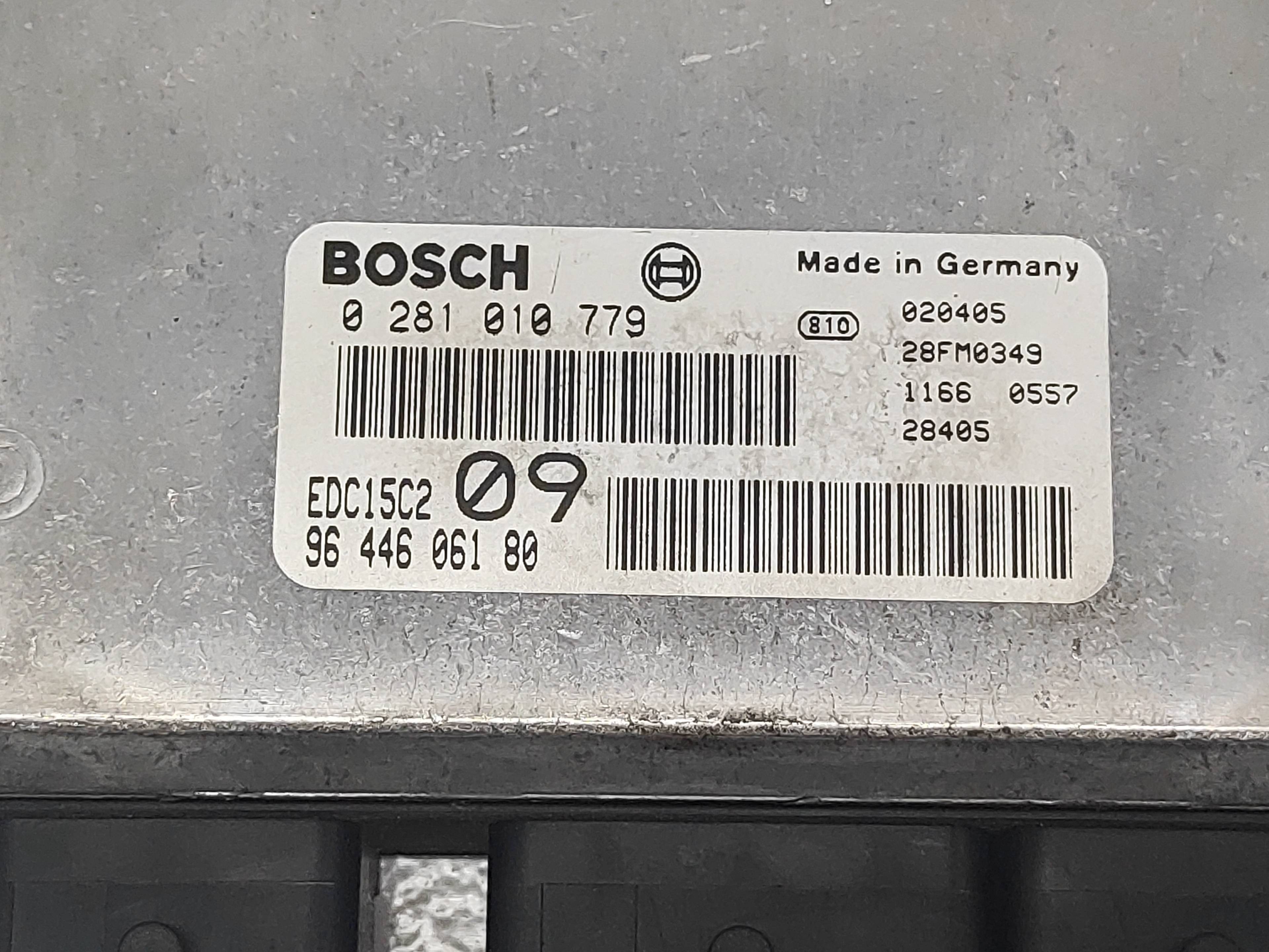 CENTRALITA MOTOR UCE PEUGEOT 307 BREAK / SW (S1) 9644606180 / EDC15C209 / 0281010779 9644606180EDC15C2090281010779 - Vista 3