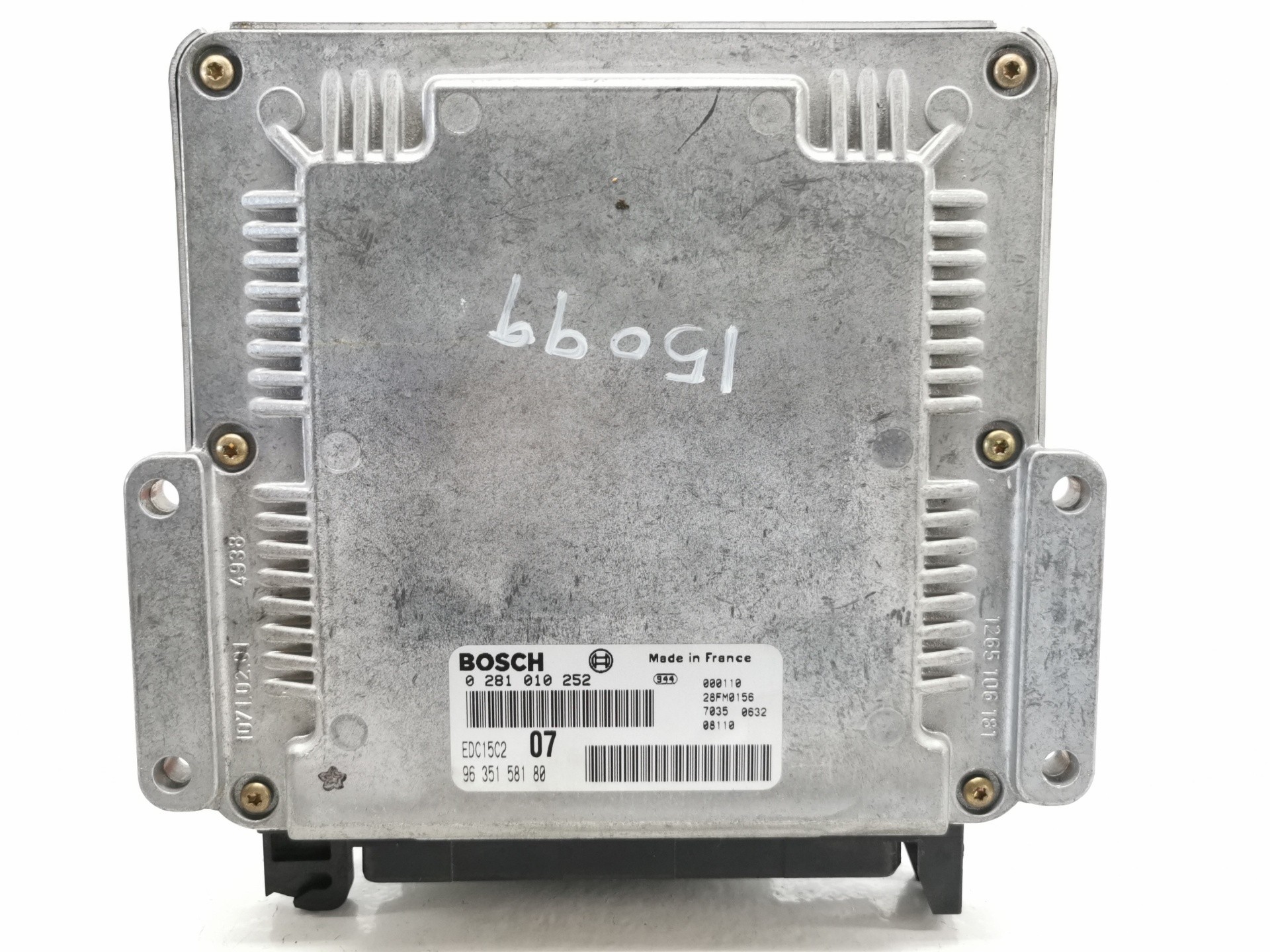 CENTRALITA MOTOR UCE CITROËN XANTIA BERLINA 9635158180 / EDC15C207 / 0281010252 9635158180EDC15C2070281010252