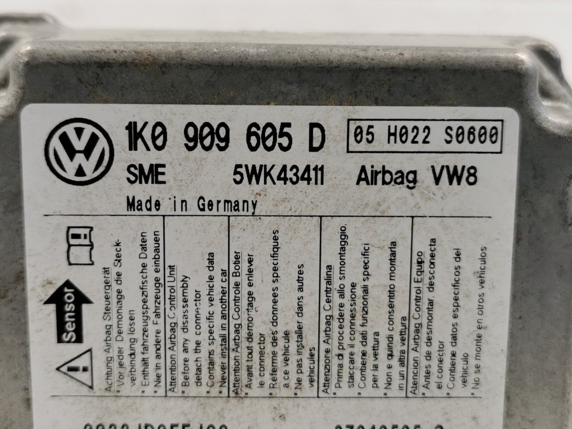 CENTRALITA AIRBAG SEAT ALTEA (5P1) 1K0909605D 1K0909605D - Vista 2