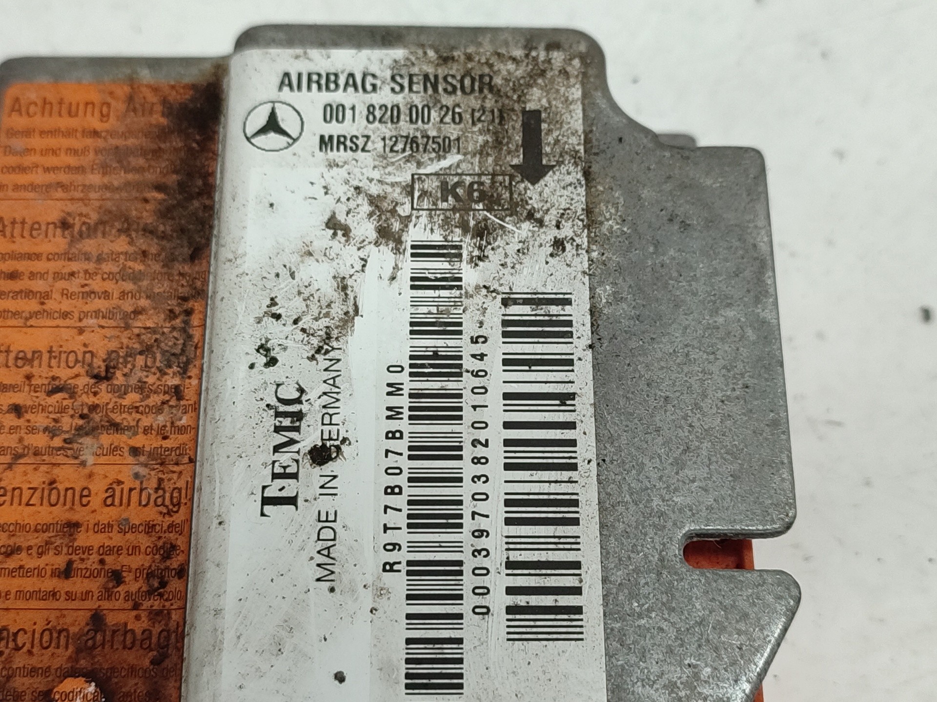 CENTRALITA AIRBAG MERCEDES-BENZ CLASE E (W210) BERLINA DIESEL 0018200026 / 001820002601 / R9T7B07BMM0 0018200026001820002601R9T7B07BMM0 - Vista 3