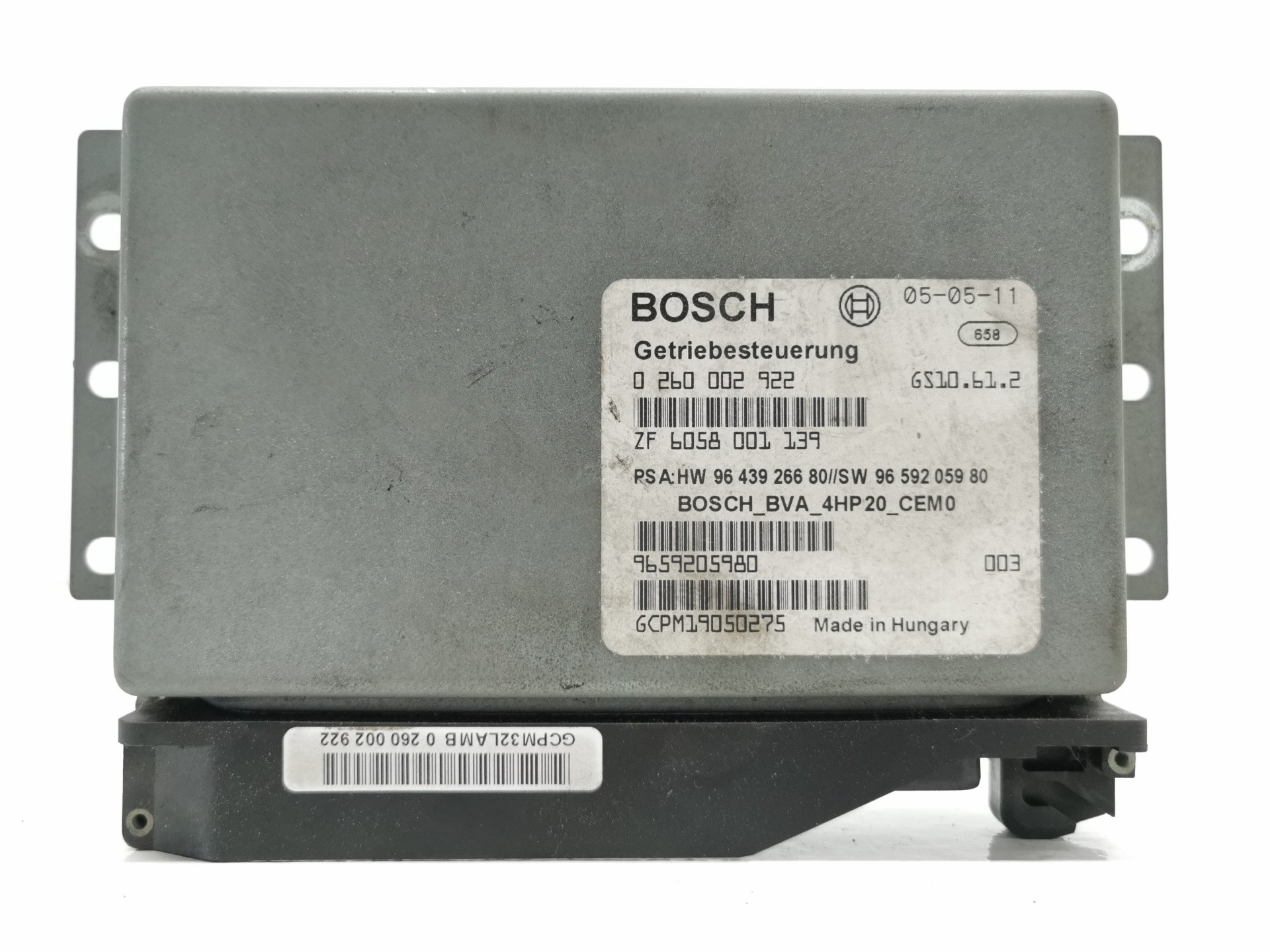 CENTRALITA CAMBIO AUTOMÁTICO PEUGEOT 407 9659205980 / 9643926680 / 0260002922 965920598096439266800260002922