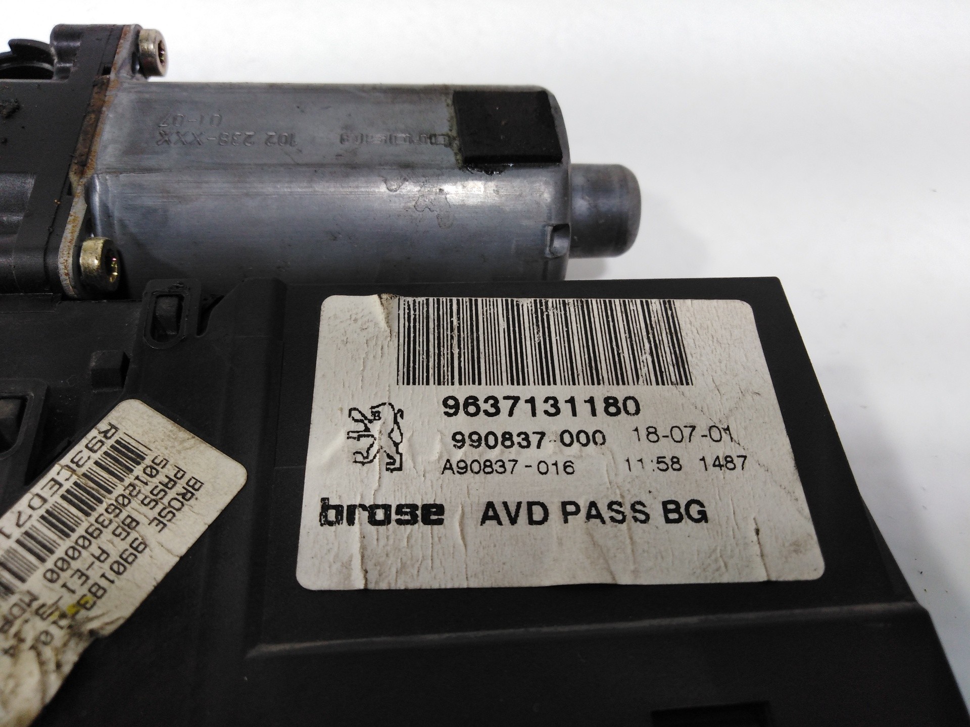 MOTOR ELEVALUNAS DELANTERO DERECHO PEUGEOT 307 (S1) 9637131180 9637131180 - Vista 2