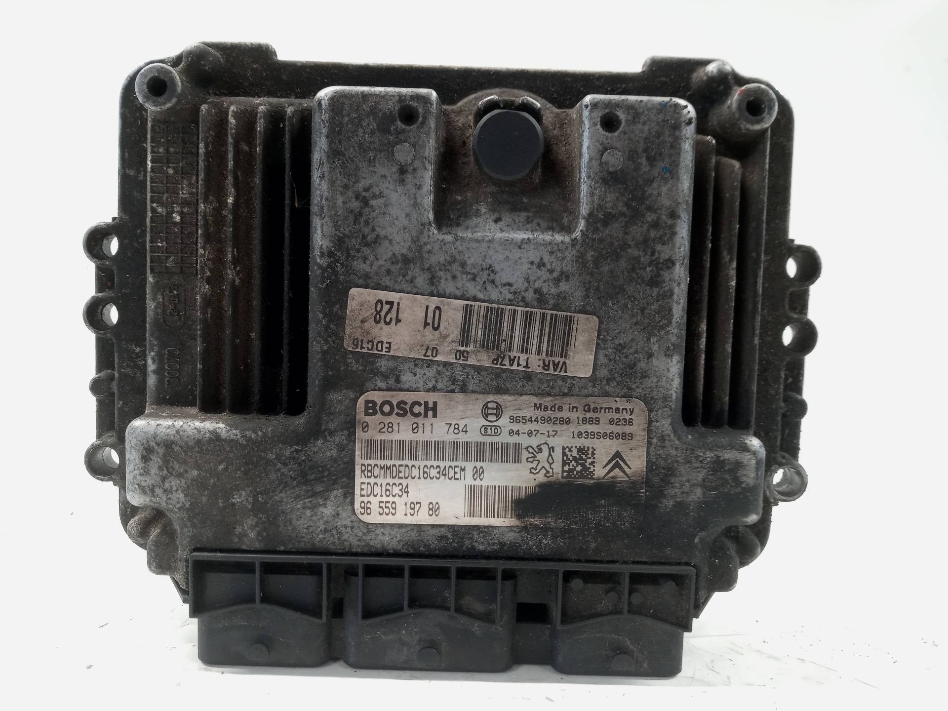 CENTRALITA MOTOR UCE PEUGEOT 206 BERLINA 0281011784 / EDC16C34 / 9655919780 0281011784EDC16C349655919780