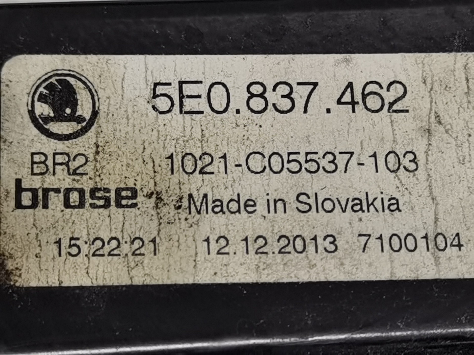 ELEVALUNAS DELANTERO DERECHO SKODA OCTAVIA LIM. (5E3) 0130822716 / S850202100 0130822716S850202100 - Vista 3