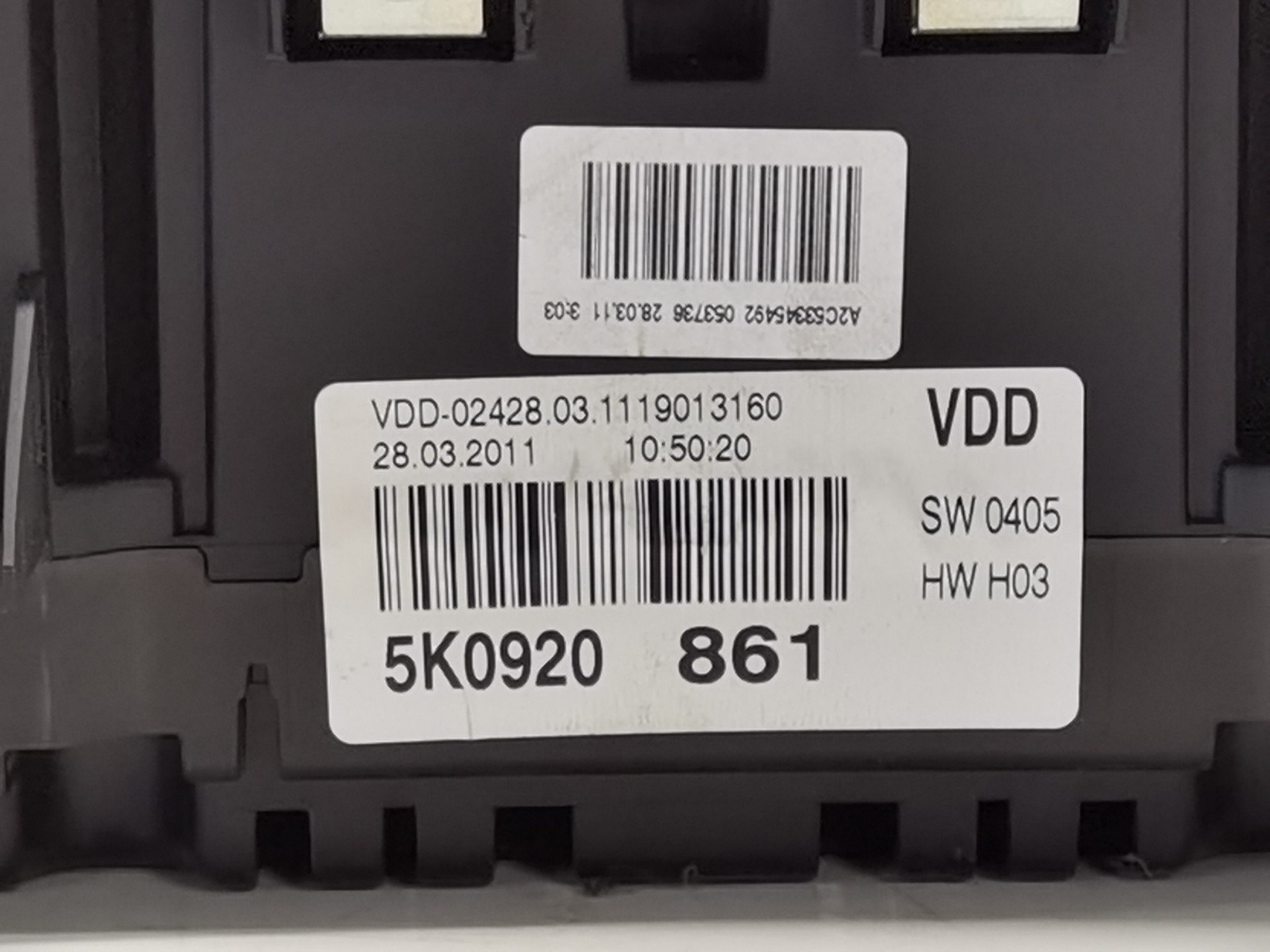 CUADRO INSTRUMENTOS VOLKSWAGEN GOLF VI (5K1) 5K0920861 / A2C53345492 5K0920861A2C53345492 - Vista 3