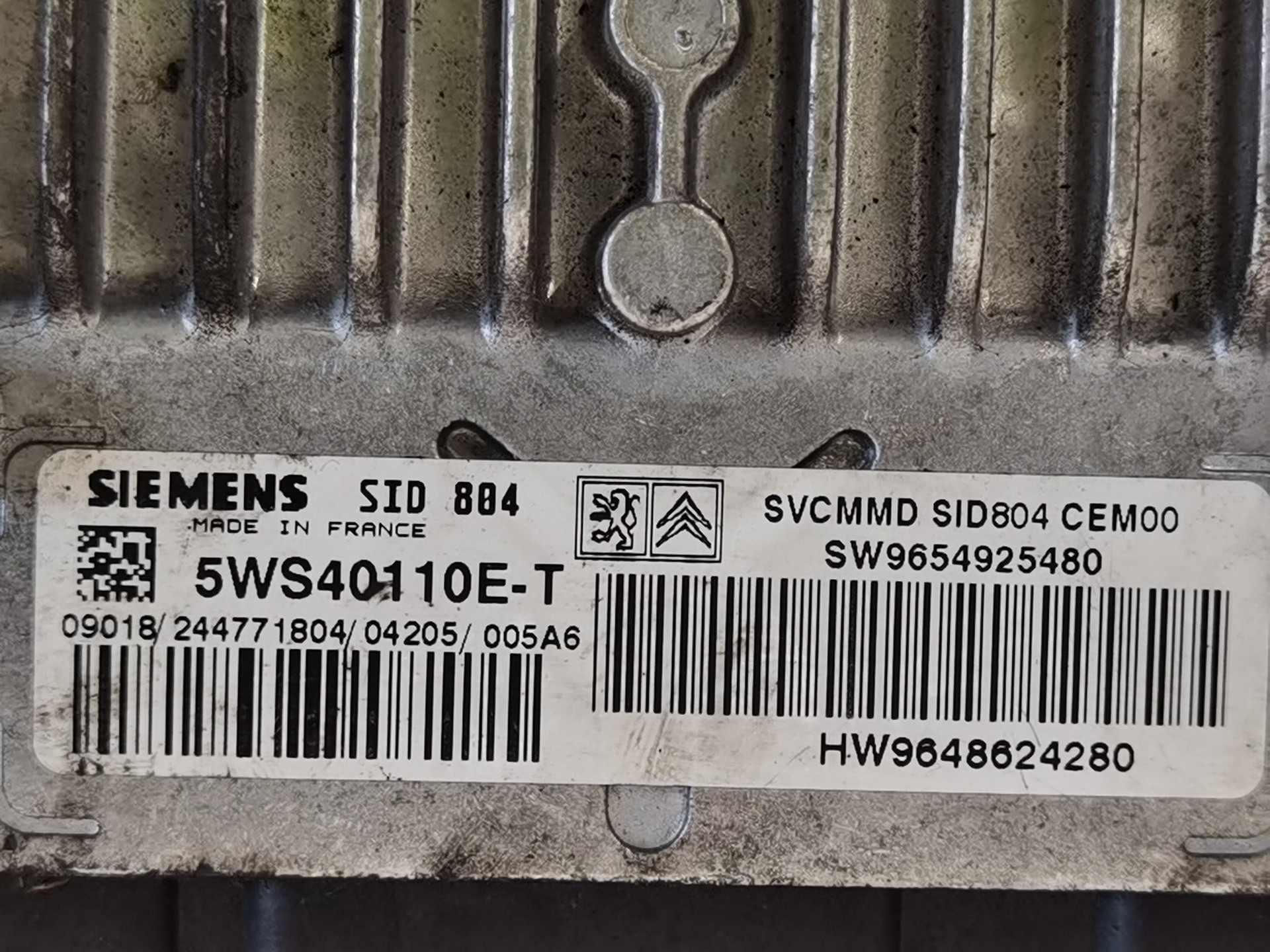 CENTRALITA MOTOR UCE CITROËN C3 SW9654925480 / 5WS40110ET / HW9648624280 SW96549254805WS40110ETHW9648624280 - Vista 2