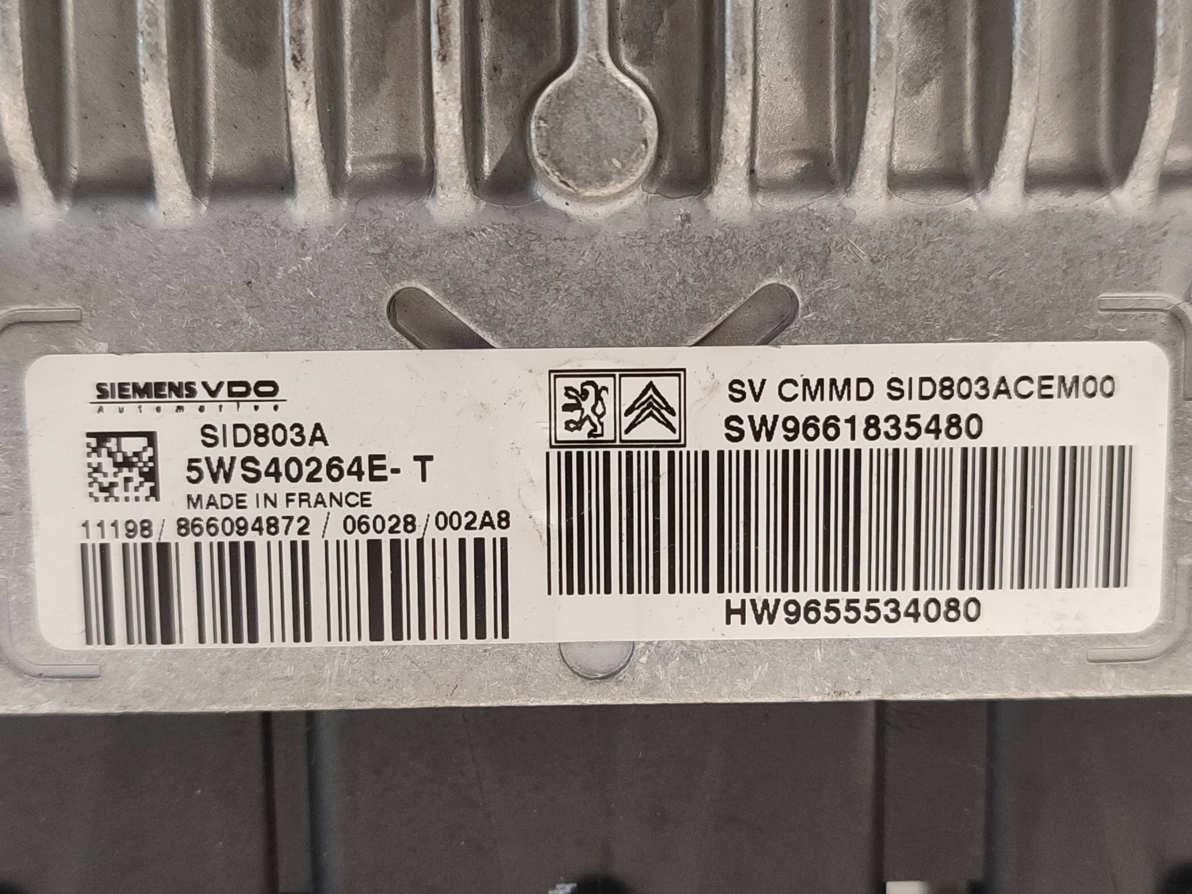 CENTRALITA MOTOR UCE PEUGEOT 407 SW9661835480 / 5WS40264ET / HW9655534080 SW96618354805WS40264ETHW9655534080 - Vista 2