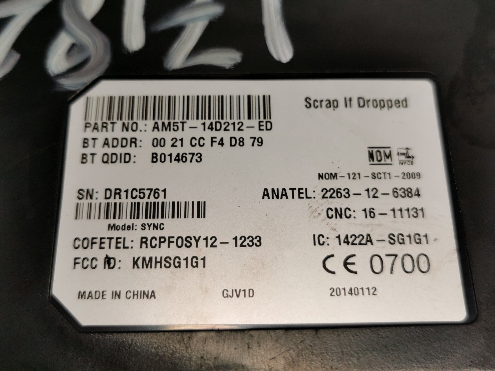 MÓDULO ELECTRÓNICO FORD GRAND C-MAX AM5T14D212ED AM5T14D212ED - Vista 2
