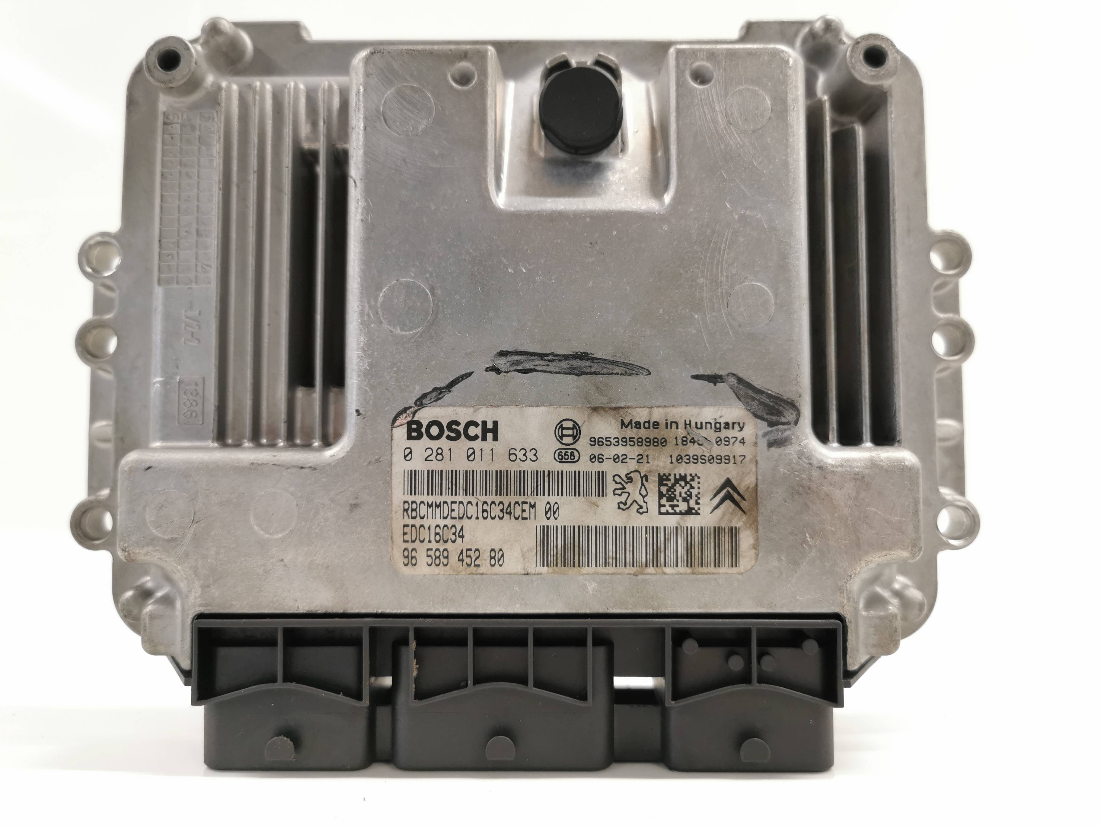 CENTRALITA MOTOR UCE PEUGEOT 407 9658945280 / EDC16C34 / 0281011633 9658945280EDC16C340281011633