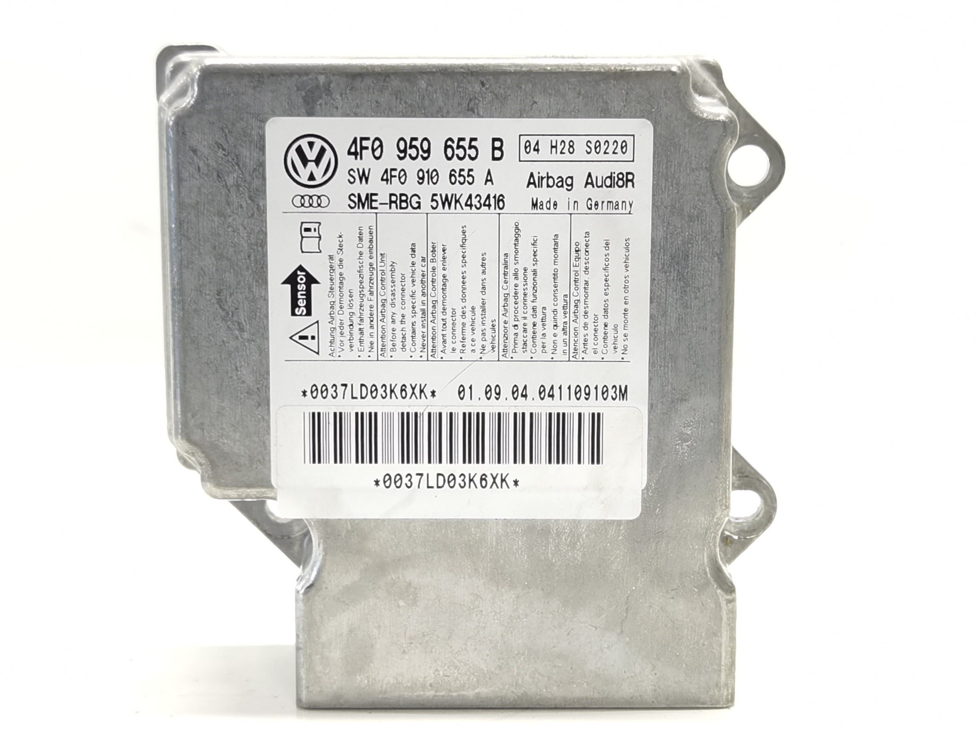CENTRALITA AIRBAG AUDI A6 BERLINA (4F2) 4F0959655B / 5WK43416 4F0959655B5WK43416