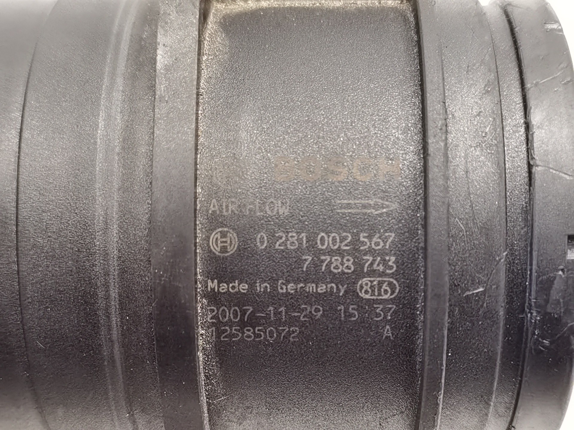 CAUDALÍMETRO BMW SERIE 3 BERLINA (E90) 0281002567 / 7788743 02810025677788743 - Vista 2