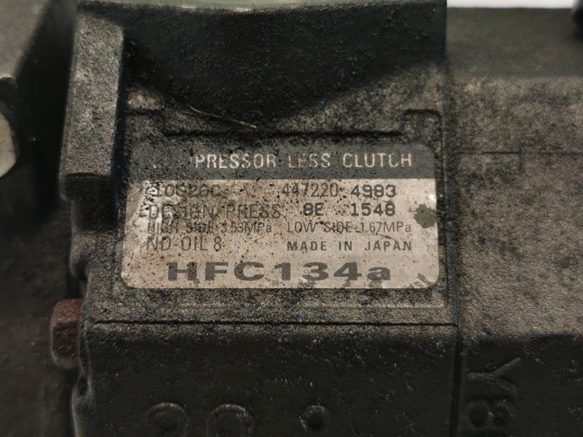 COMPRESOR AIRE ACONDICIONADO CHRYSLER VOYAGER (RG) 4472204983 / HFC134A 4472204983HFC134A - Vista 3