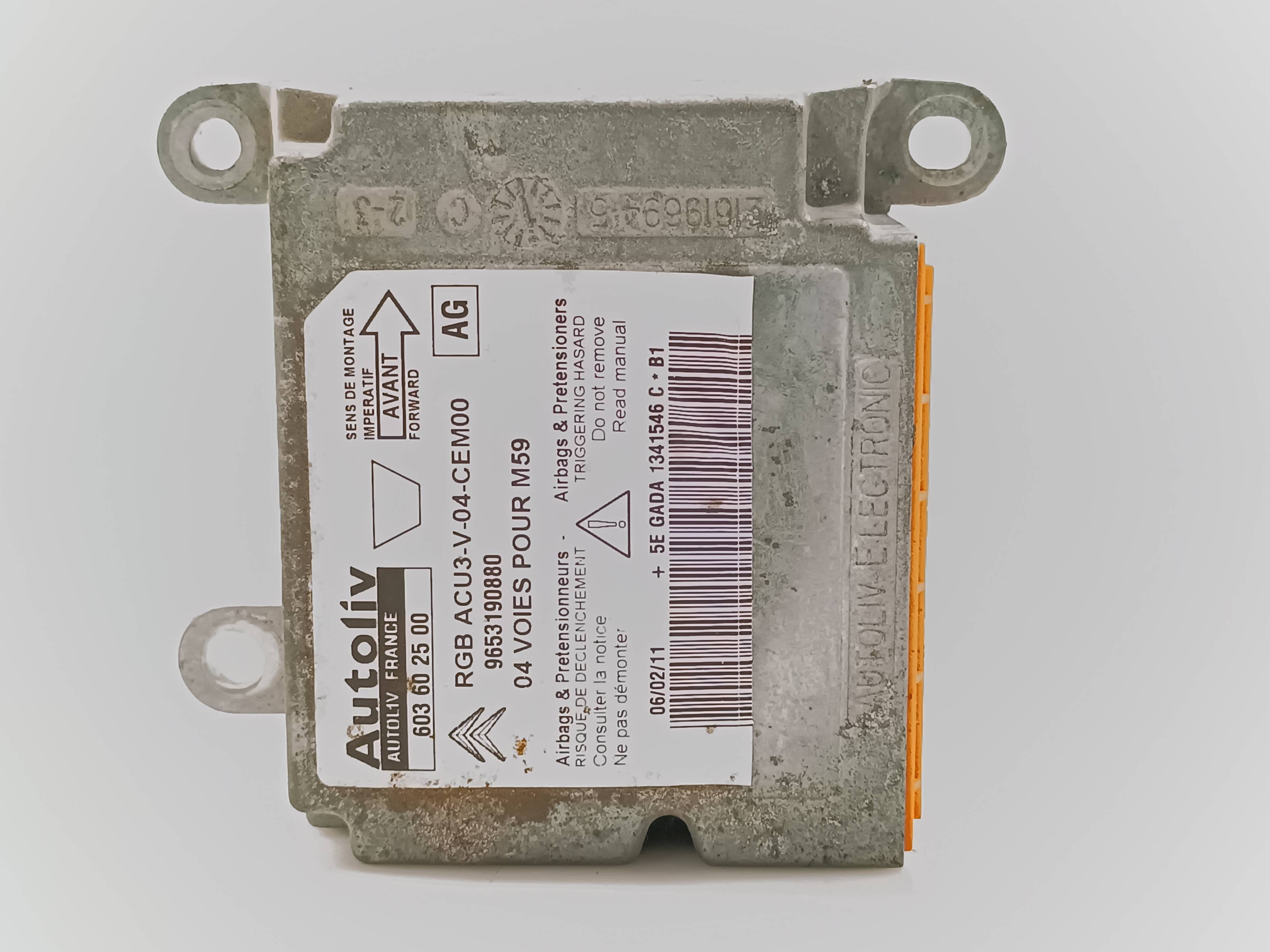 CENTRALITA AIRBAG PEUGEOT PARTNER Monospace (5_, G_) 9653190880 / 603602500 9653190880603602500