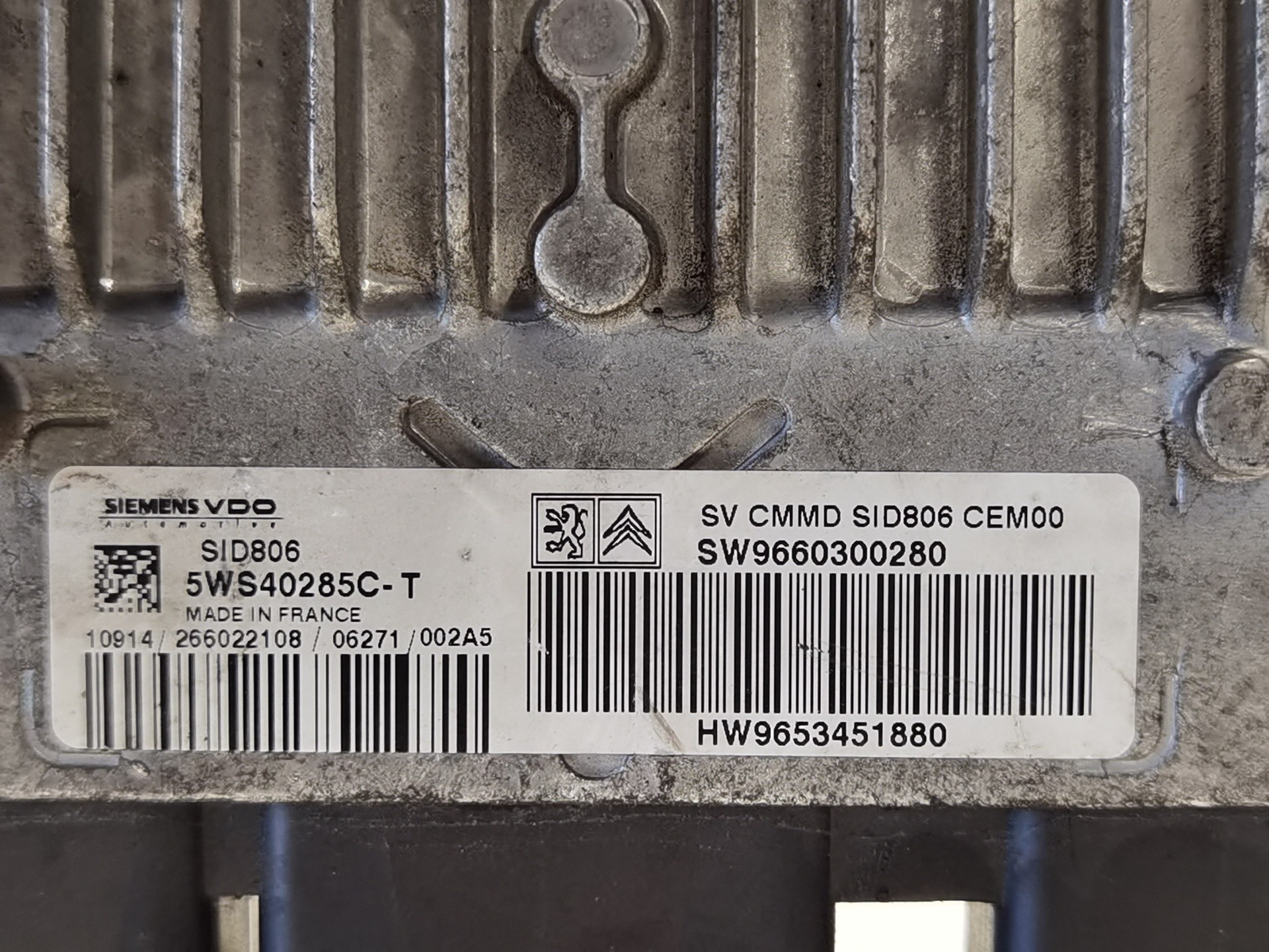 CENTRALITA MOTOR UCE CITROËN C3 SW9660300280 SW9660300280 - Vista 2