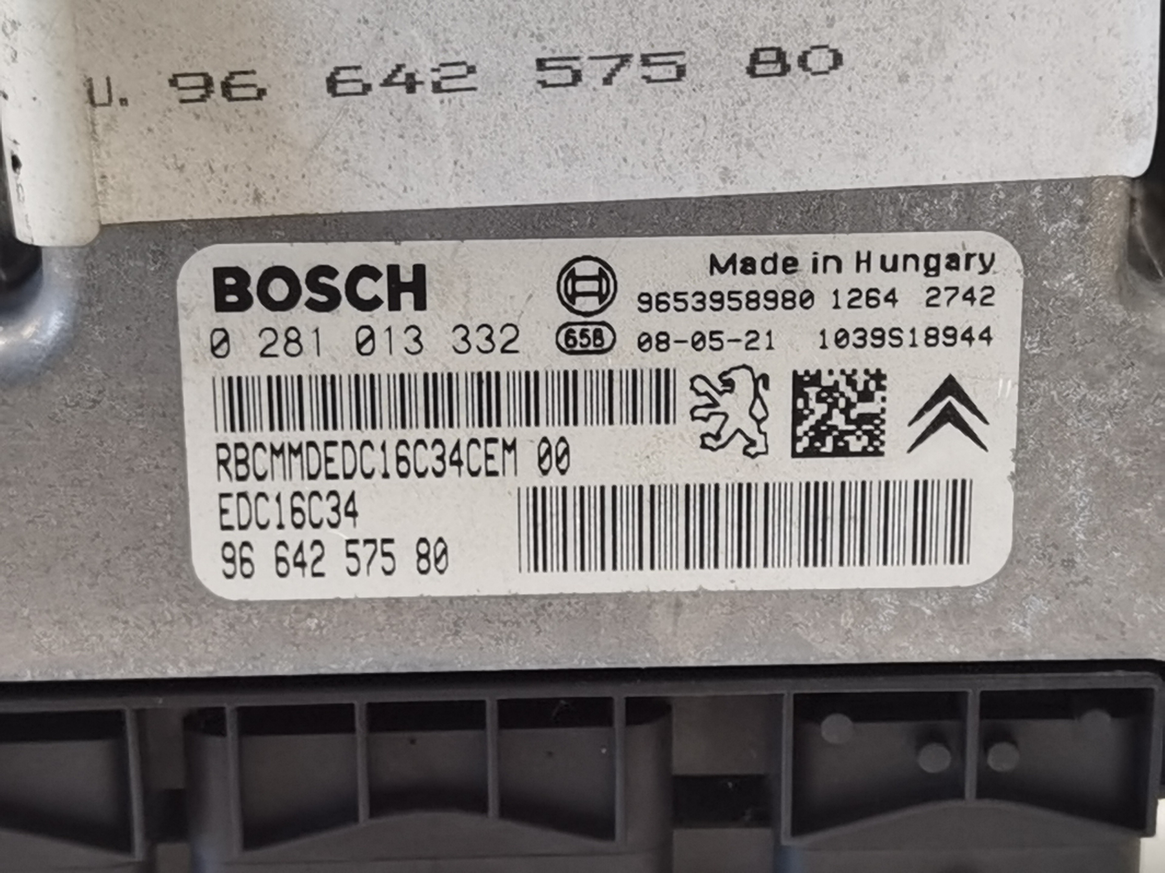 CENTRALITA MOTOR UCE CITROËN C4 BERLINA 9664257580 9664257580 - Vista 2