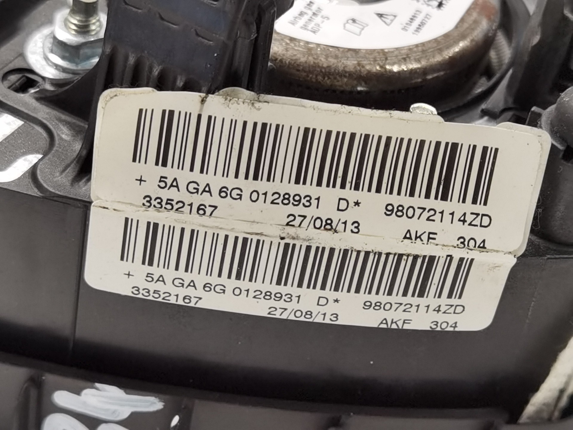 AIRBAG DELANTERO IZQUIERDO PEUGEOT 2008 (--.2013->) 98072114ZD 98072114ZD - Vista 2