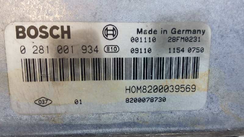 CENTRALITA MOTOR UCE RENAULT MEGANE I FASE 2 BERLINA (BA0) 8200078730 / HOM8200039569 / 0281001934 8200078730HOM82000395690281001934 - Vista 2