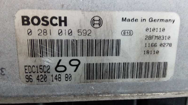 CENTRALITA MOTOR UCE PEUGEOT 306 BERLINA 3/4/5 PUERTAS (S2) 9642014880 / 0281010592 96420148800281010592 - Vista 3