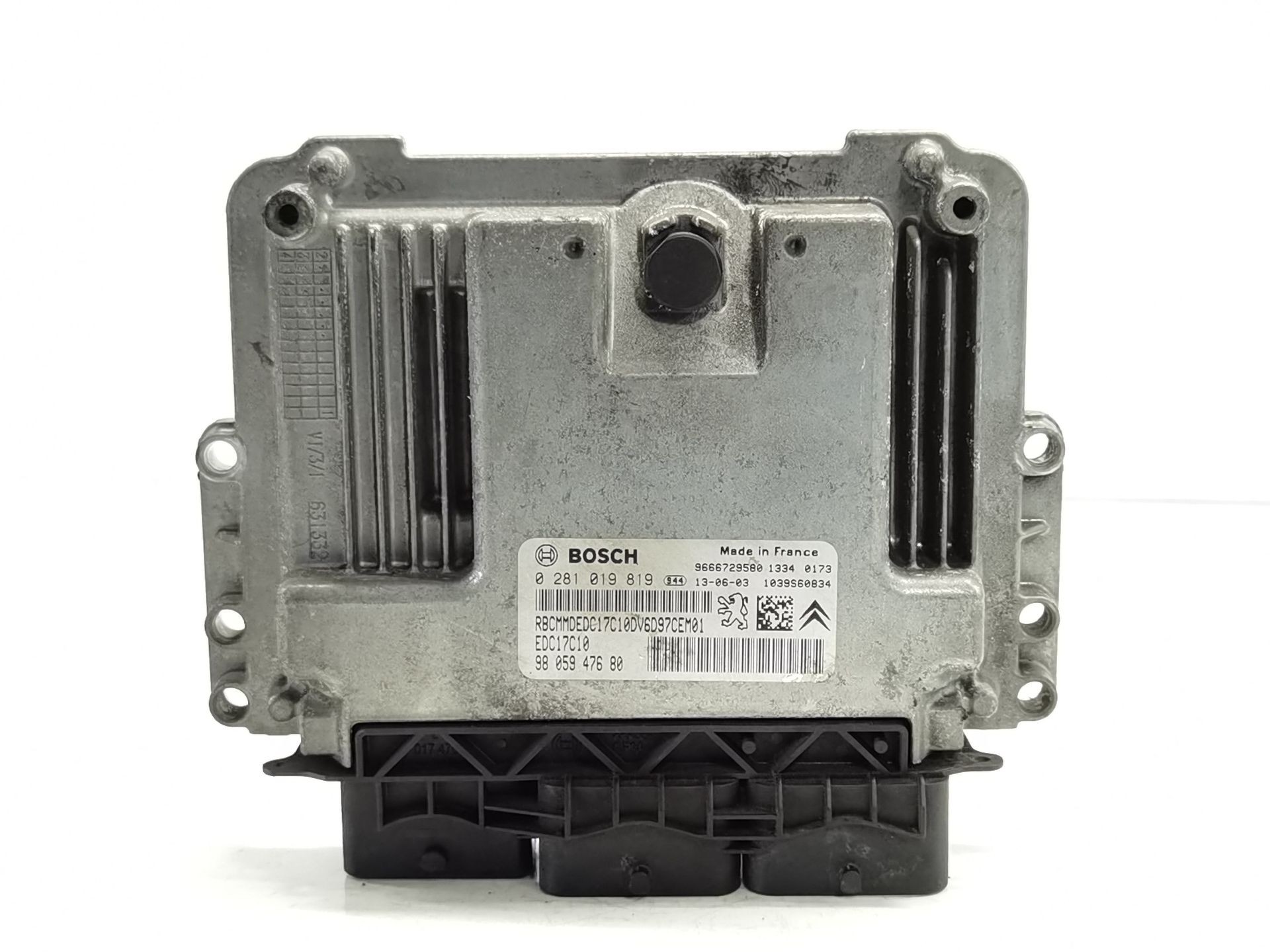 CENTRALITA MOTOR UCE CITROËN C-ELYSEE (DD_) 9805947680 / EDC17C10 / 0281019819 9805947680EDC17C100281019819