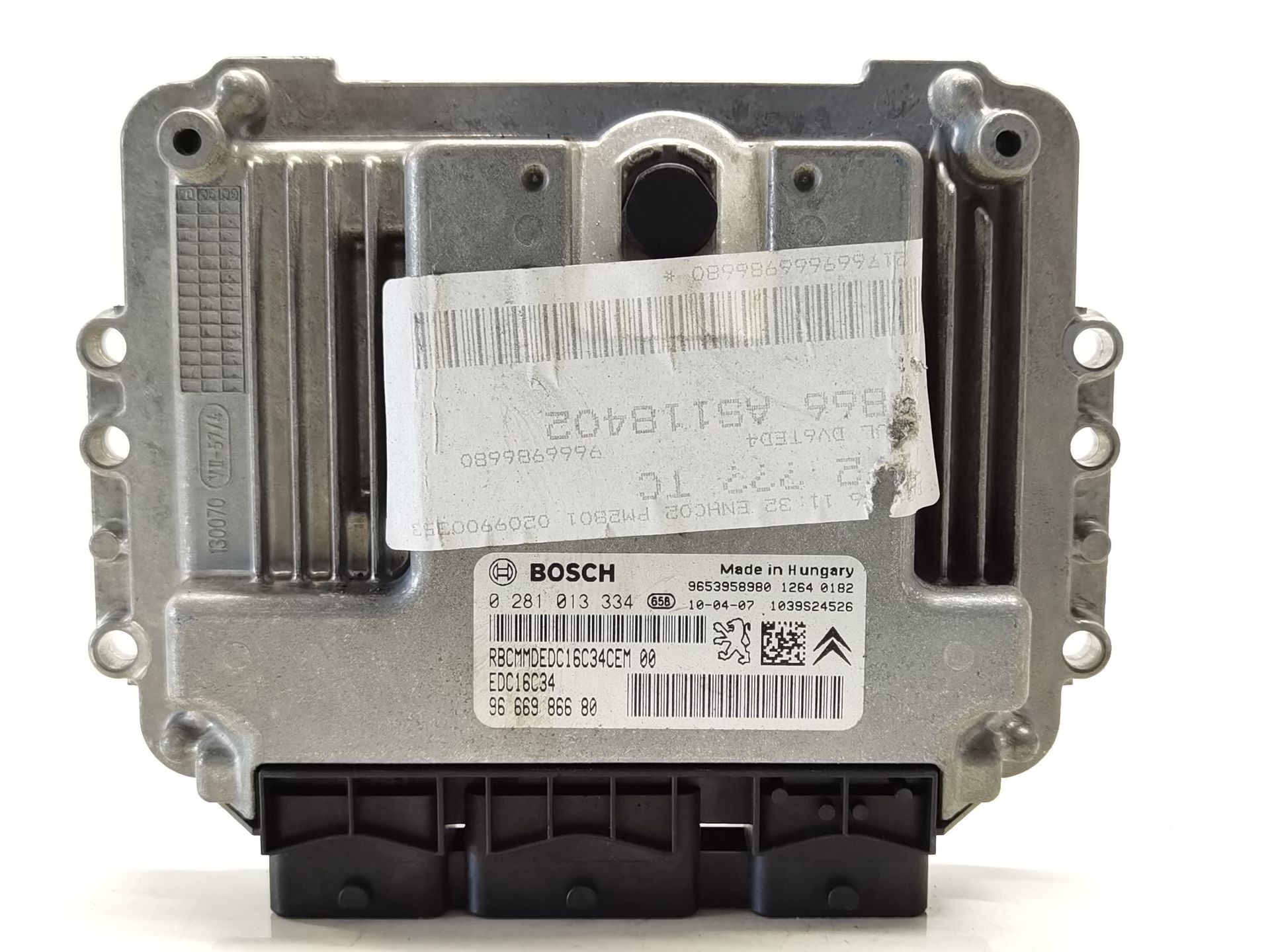 CENTRALITA MOTOR UCE PEUGEOT 5008 (0U_, 0E_) 9666986680 / EDC16C34 / 0281013334 9666986680EDC16C340281013334