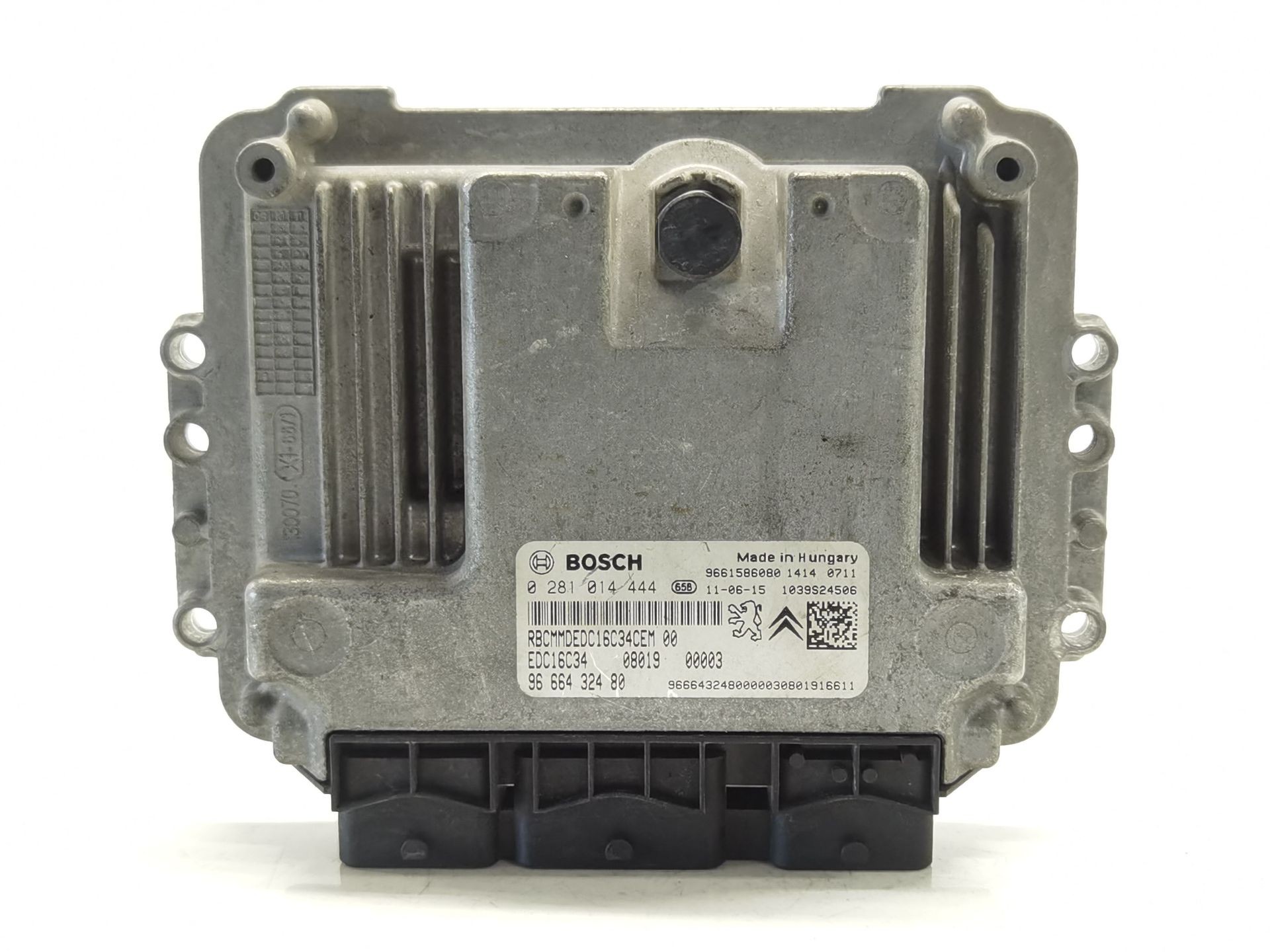 CENTRALITA MOTOR UCE CITROËN NEMO Furgoneta/monovolumen (AA_) 9666432480 / EDC16C34 / 1039S24506 / 0281014444 / 9661586080 9666432480EDC16C341039S2450602810144449661586080