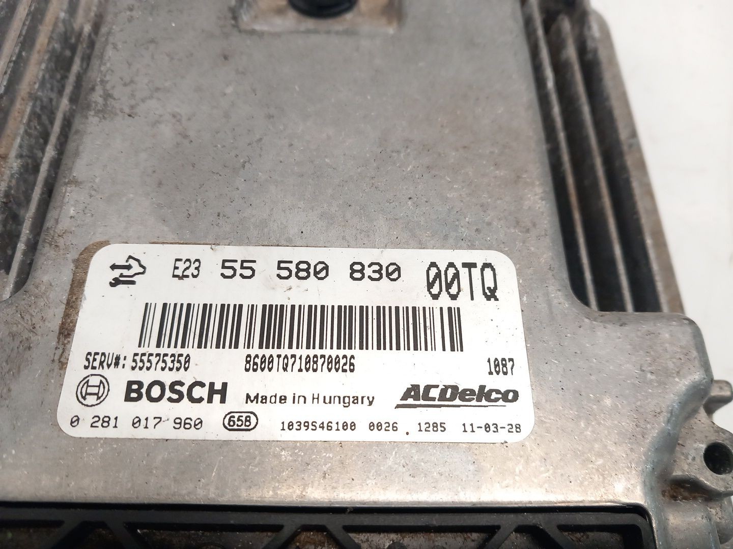 CENTRALITA MOTOR UCE OPEL CORSA D 0281017960 / 55580830 55575350 02810179605558083055575350 - Vista 2