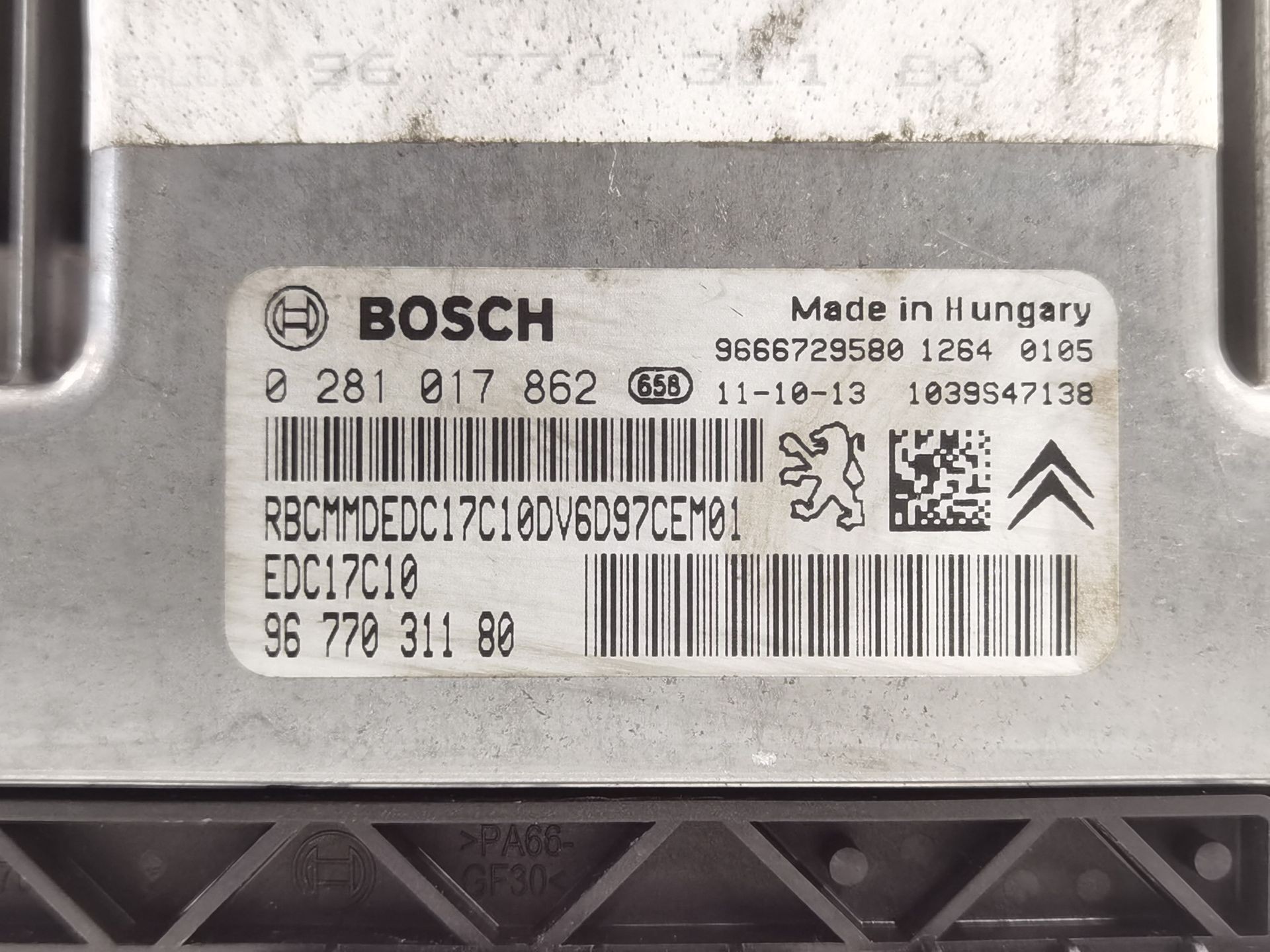 CENTRALITA MOTOR UCE CITROËN C4 II (NC_) 9677031180 / EDC17C10 / 0281017862 / 9666729580 9677031180EDC17C1002810178629666729580 - Vista 2