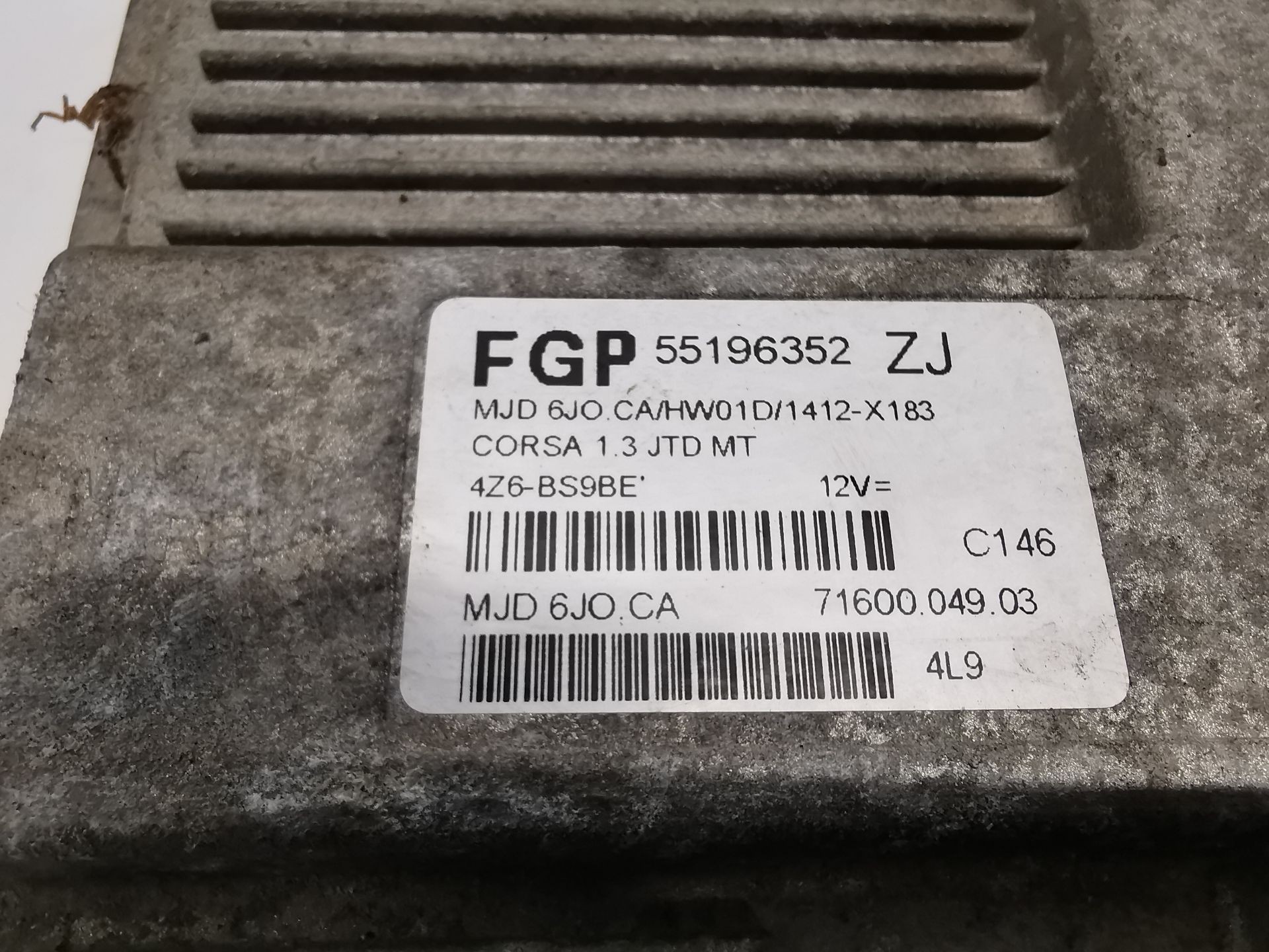 CENTRALITA MOTOR UCE OPEL CORSA C 55196352ZJ 55196352ZJ - Vista 2