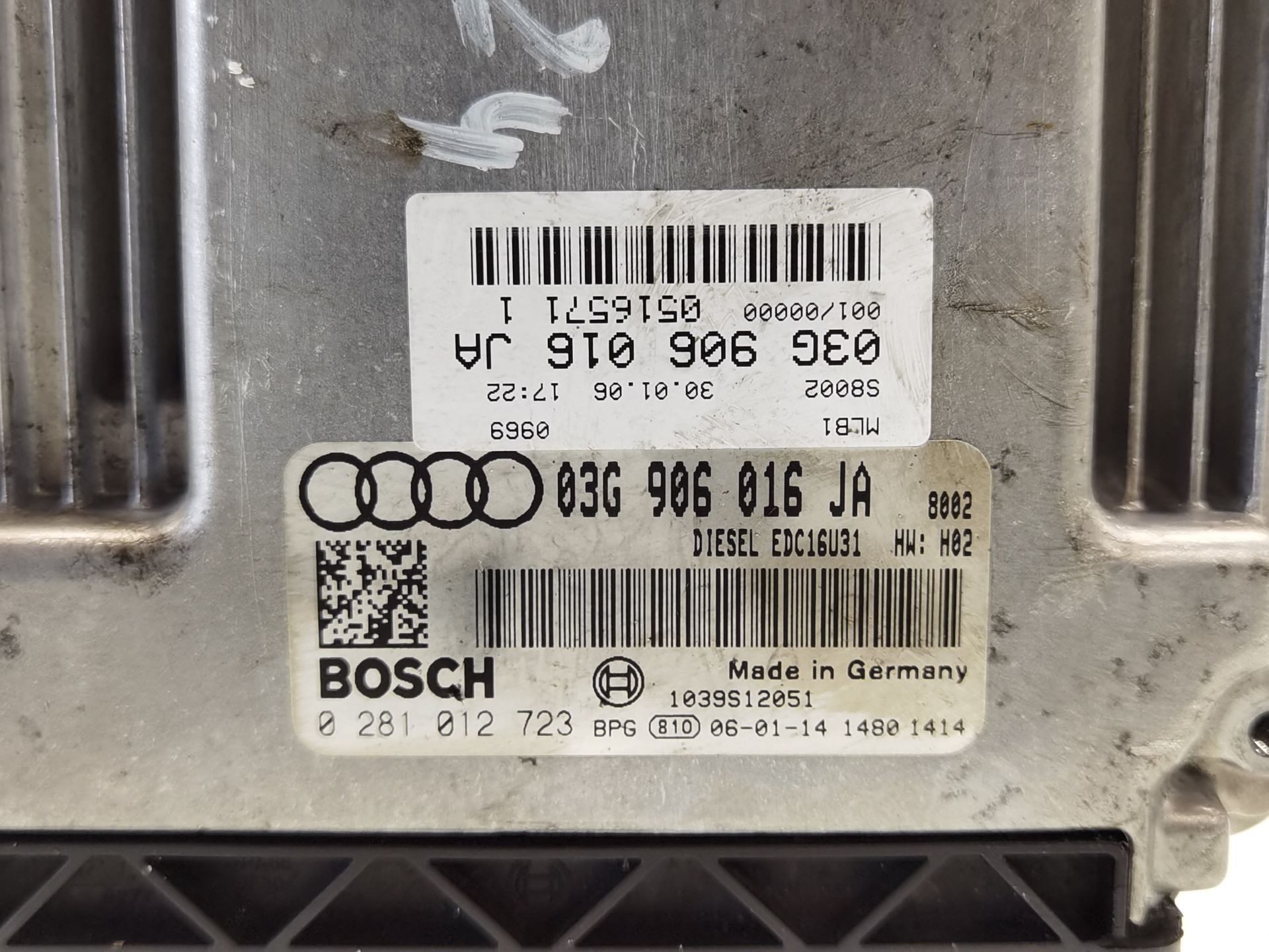 CENTRALITA MOTOR UCE AUDI A4 B7 (8EC) 03G906016JA / 0281012723 03G906016JA0281012723 - Vista 2
