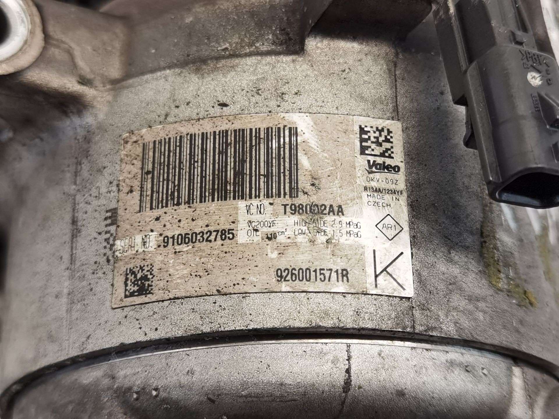 COMPRESOR AIRE ACONDICIONADO DACIA LOGAN MCV II 926001571R / 699498 926001571R699498 - Vista 3