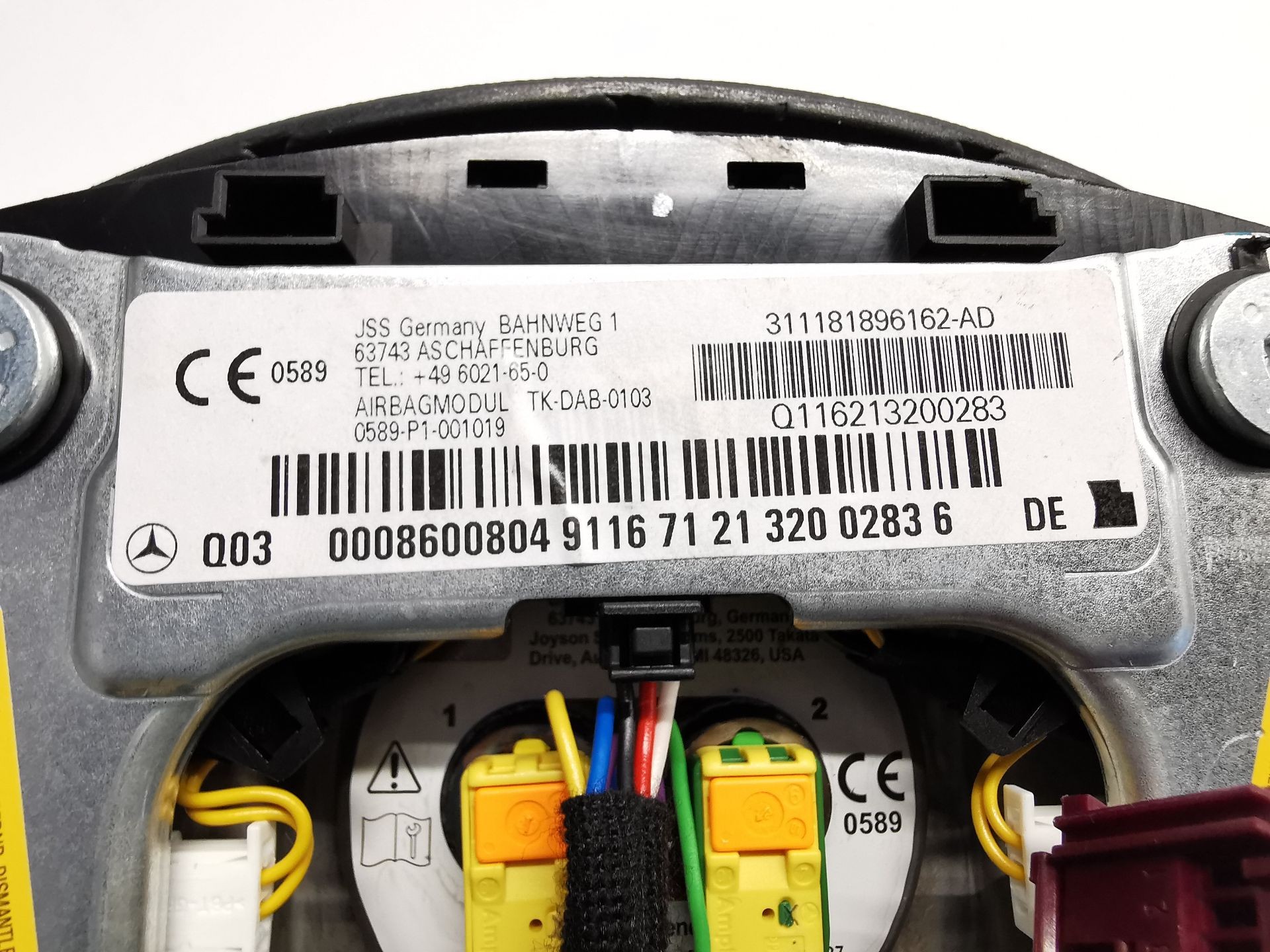 AIRBAG DELANTERO IZQUIERDO MERCEDES-BENZ CLASE C (W204) 0589P1001019 / 311181896162AD 0589P1001019311181896162AD - Vista 3