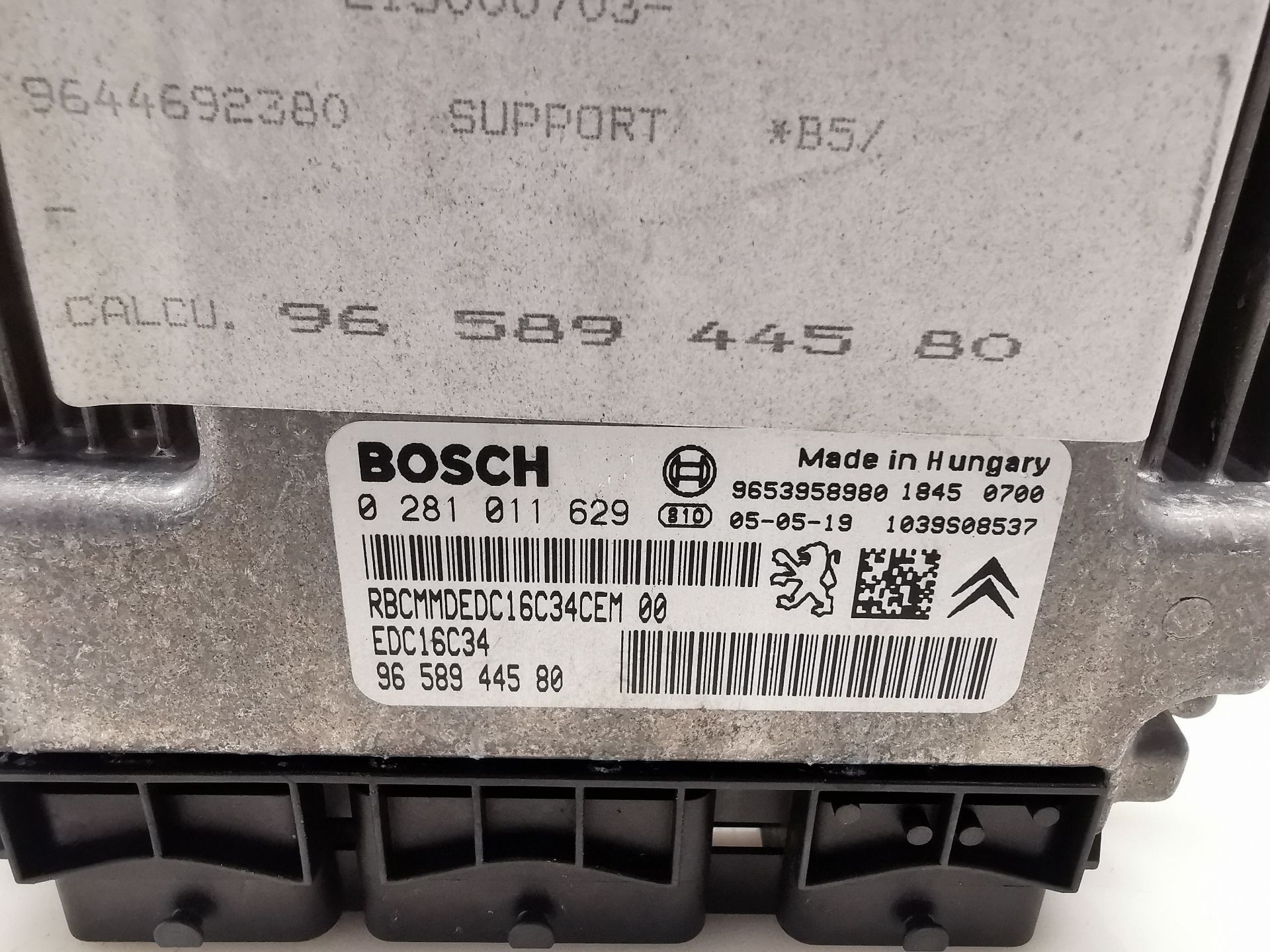 CENTRALITA MOTOR UCE CITROËN C4 BERLINA 9661377280 / 0281011629 96613772800281011629 - Vista 2