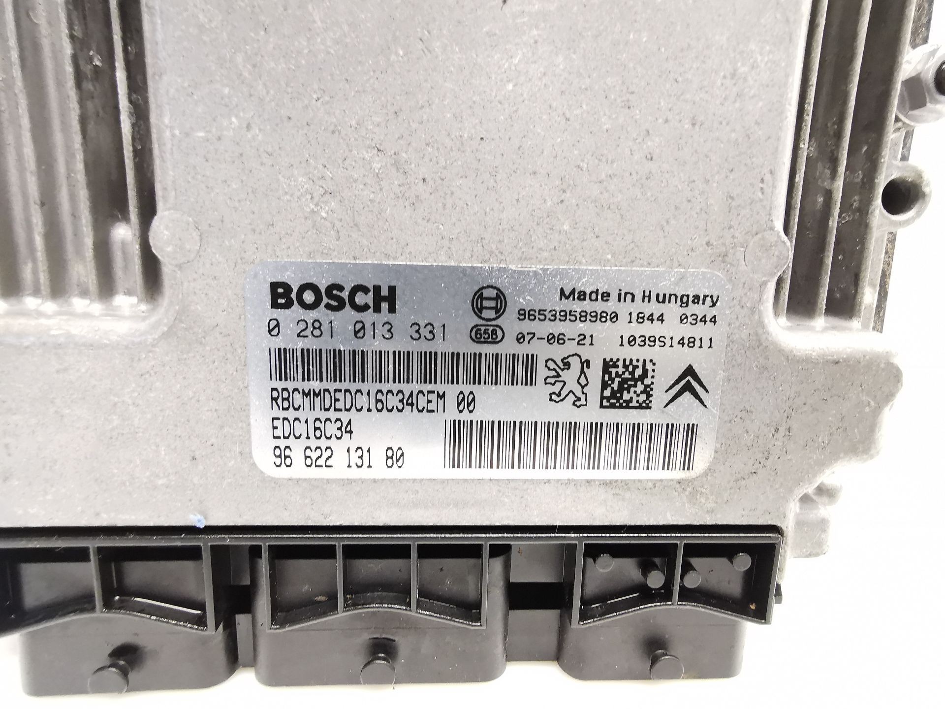 CENTRALITA MOTOR UCE PEUGEOT 307 (3A/C) 9662213180 / EDC16C34 / 0281013331 9662213180EDC16C340281013331 - Vista 2