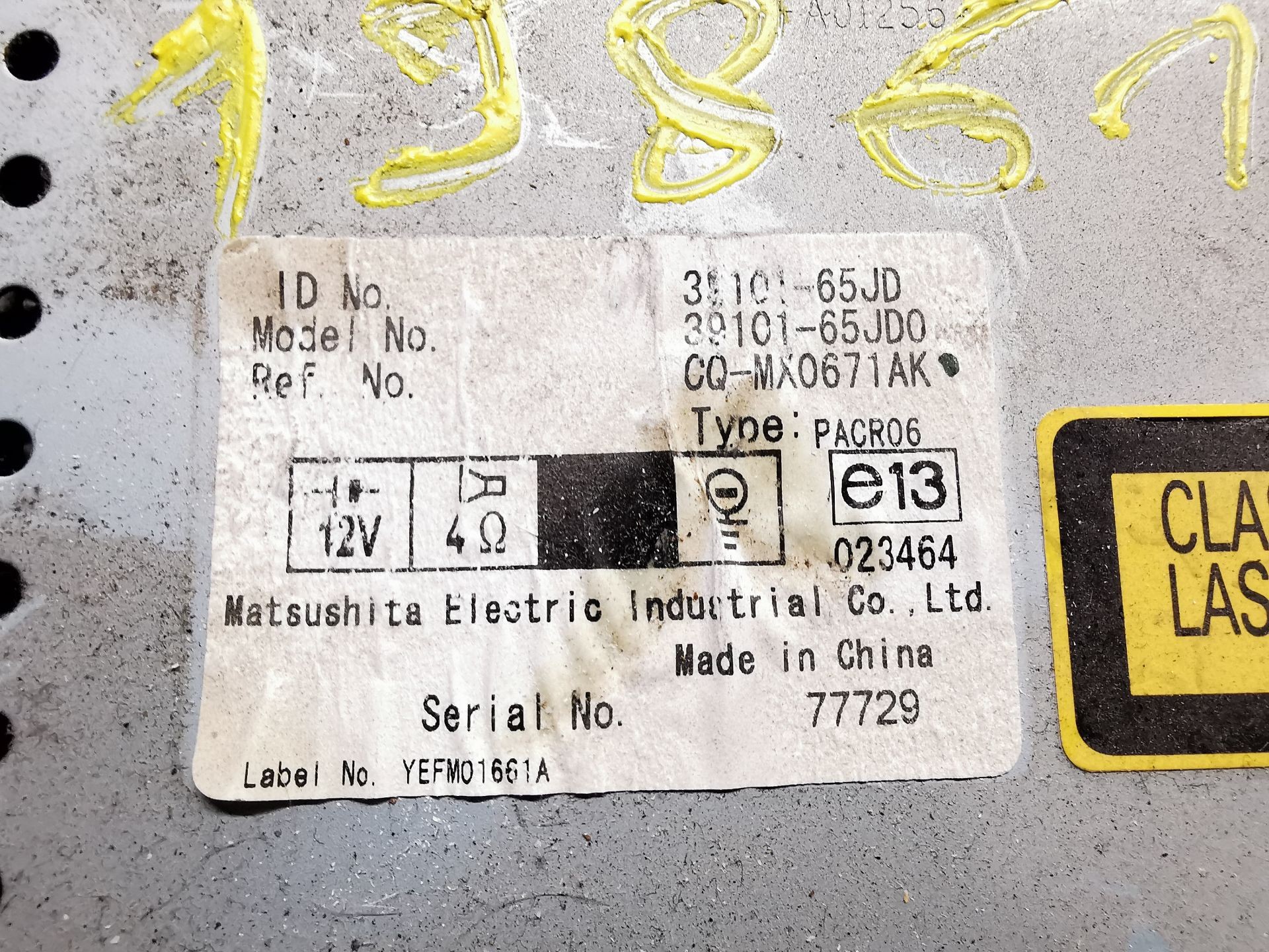 SISTEMA AUDIO / RADIO CD SUZUKI GRAND VITARA II (JT, TE, TD) 3910165JD / 3910165JD0 3910165JD3910165JD0 - Vista 2