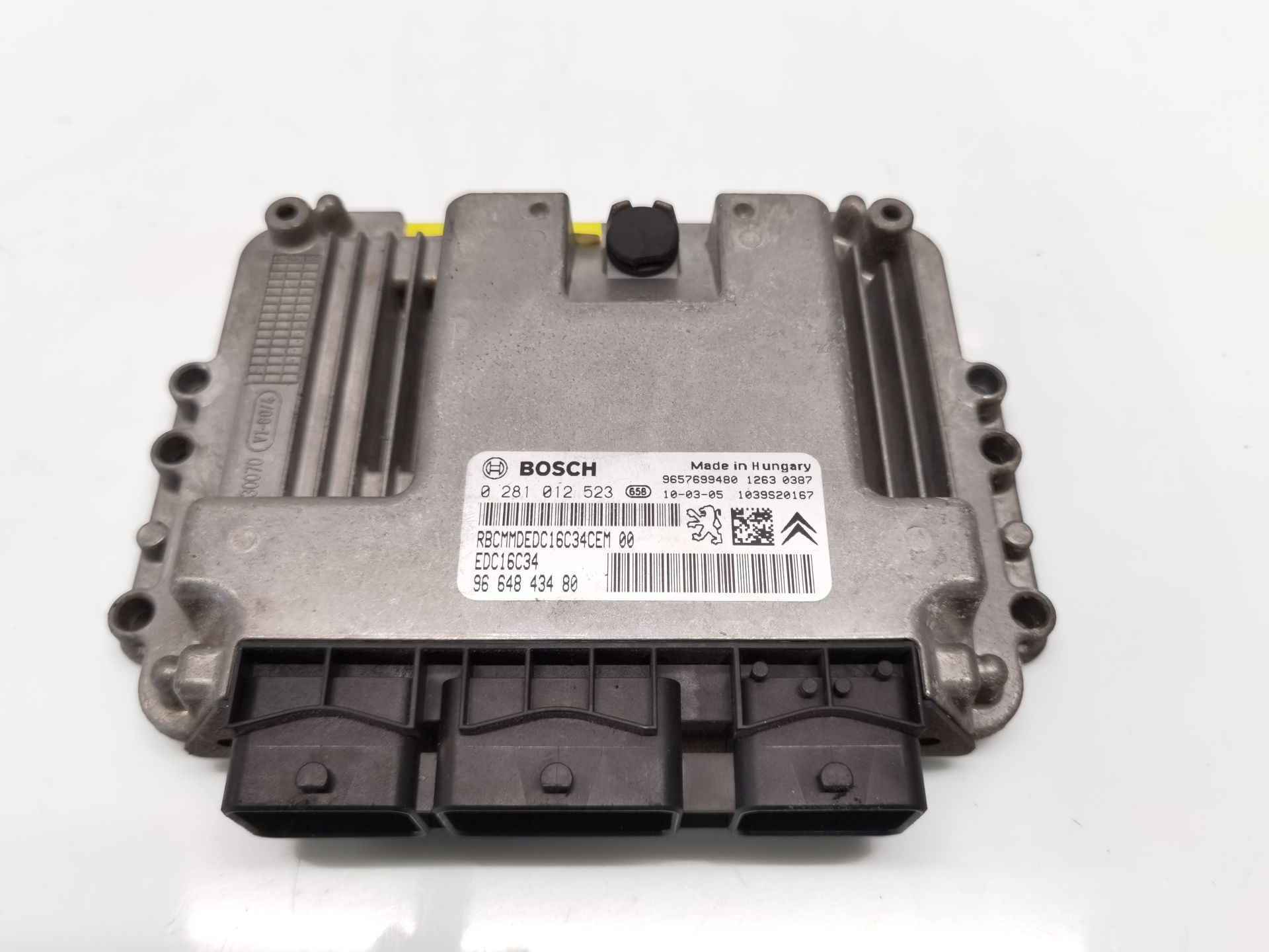 CENTRALITA MOTOR UCE CITROËN C3 9664843480 / 9657699480 / EDC16C34 / 0281012523 96648434809657699480EDC16C340281012523