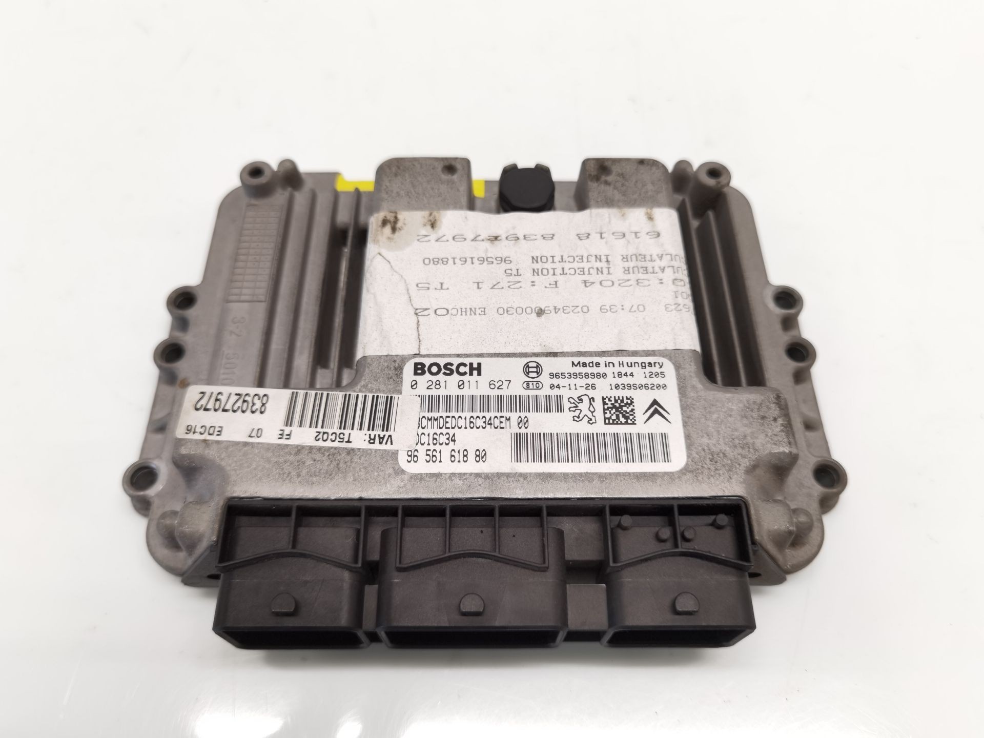 CENTRALITA MOTOR UCE PEUGEOT 307 SW (3H) 9656161880 / EDC16C34 / 9653958980 / 0281011627 9656161880EDC16C3496539589800281011627